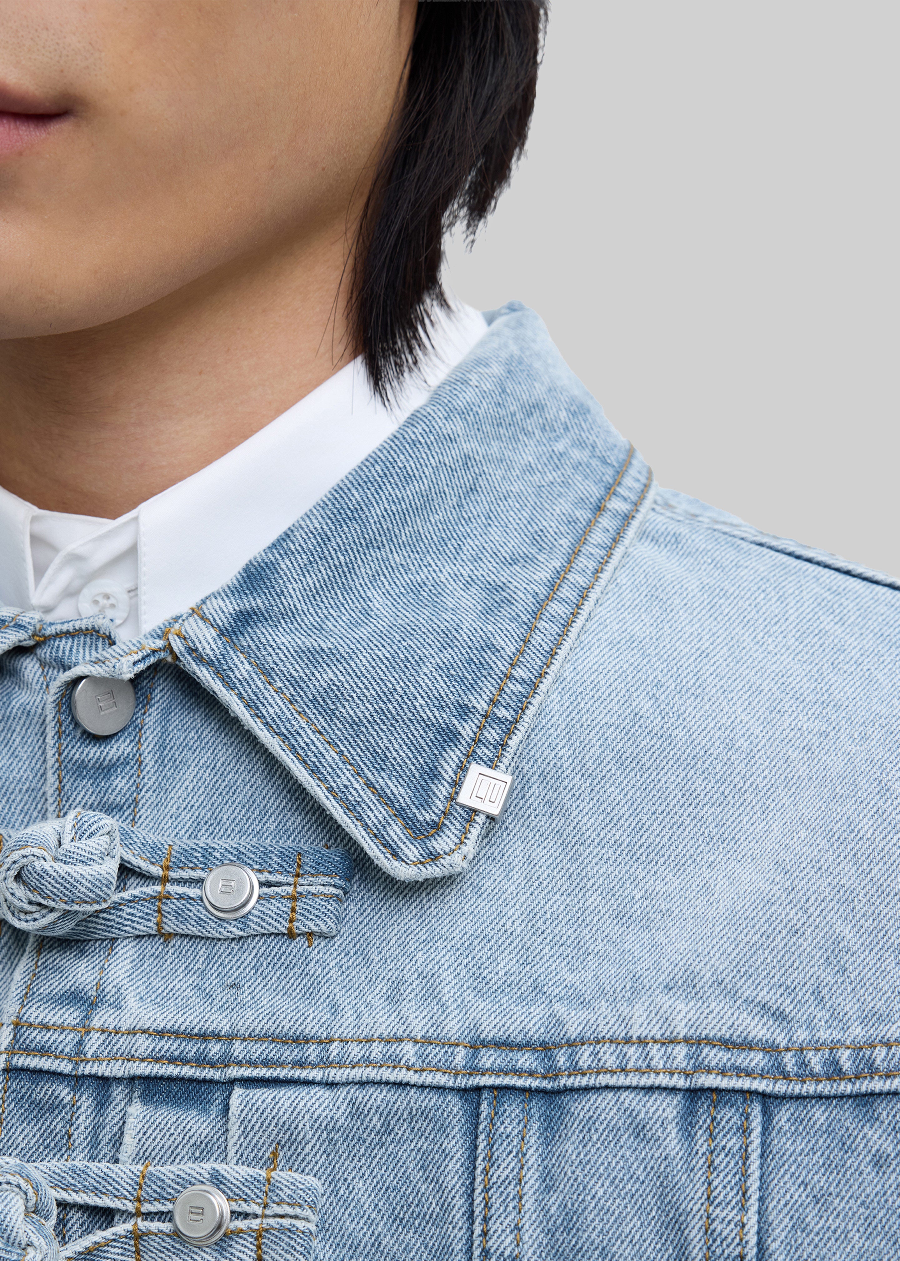 Pieces Uniques Ashen Sky Denim Jacket - Indigo Denim - 5