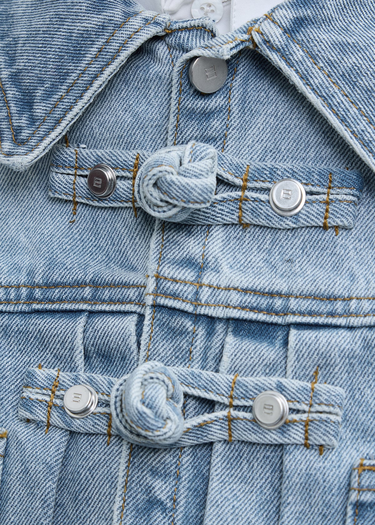 Pieces Uniques Ashen Sky Denim Jacket - Indigo Denim - 3