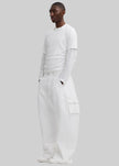 Pieces Uniques Le Cargo Pants Emin - White Wash