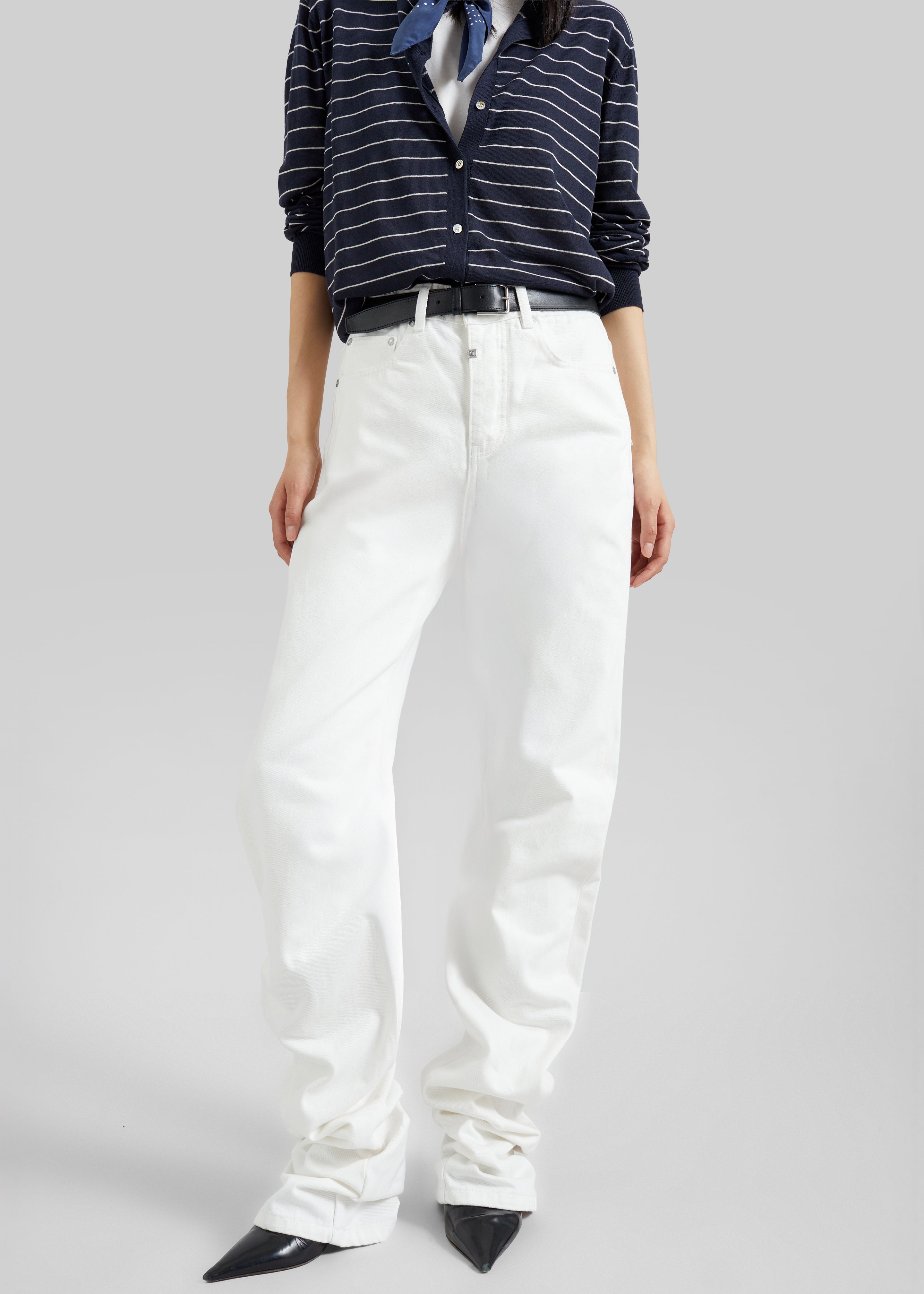 Pieces Uniques Denim Pants - White Wash - 6