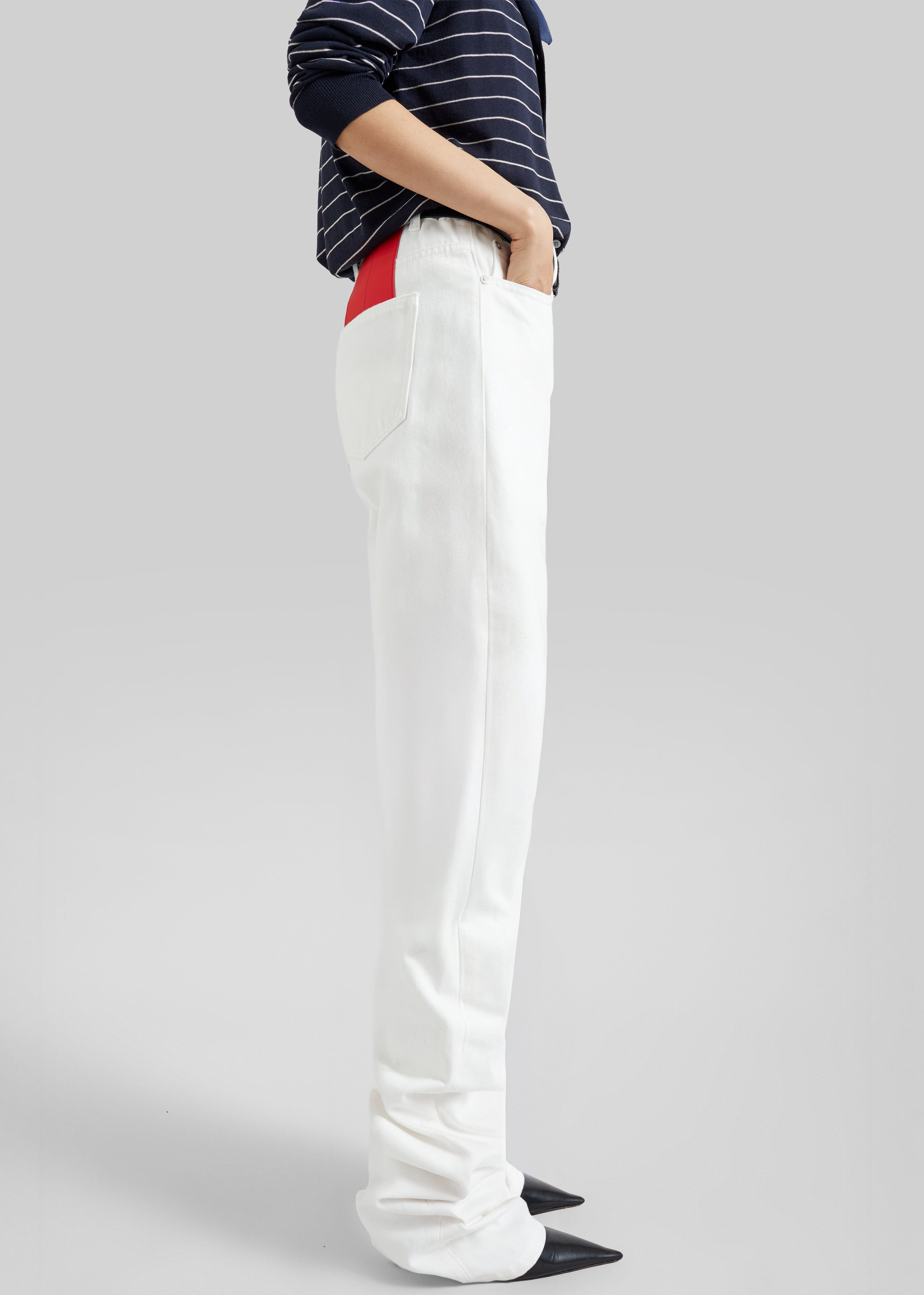 Pieces Uniques Denim Pants - White Wash - 2