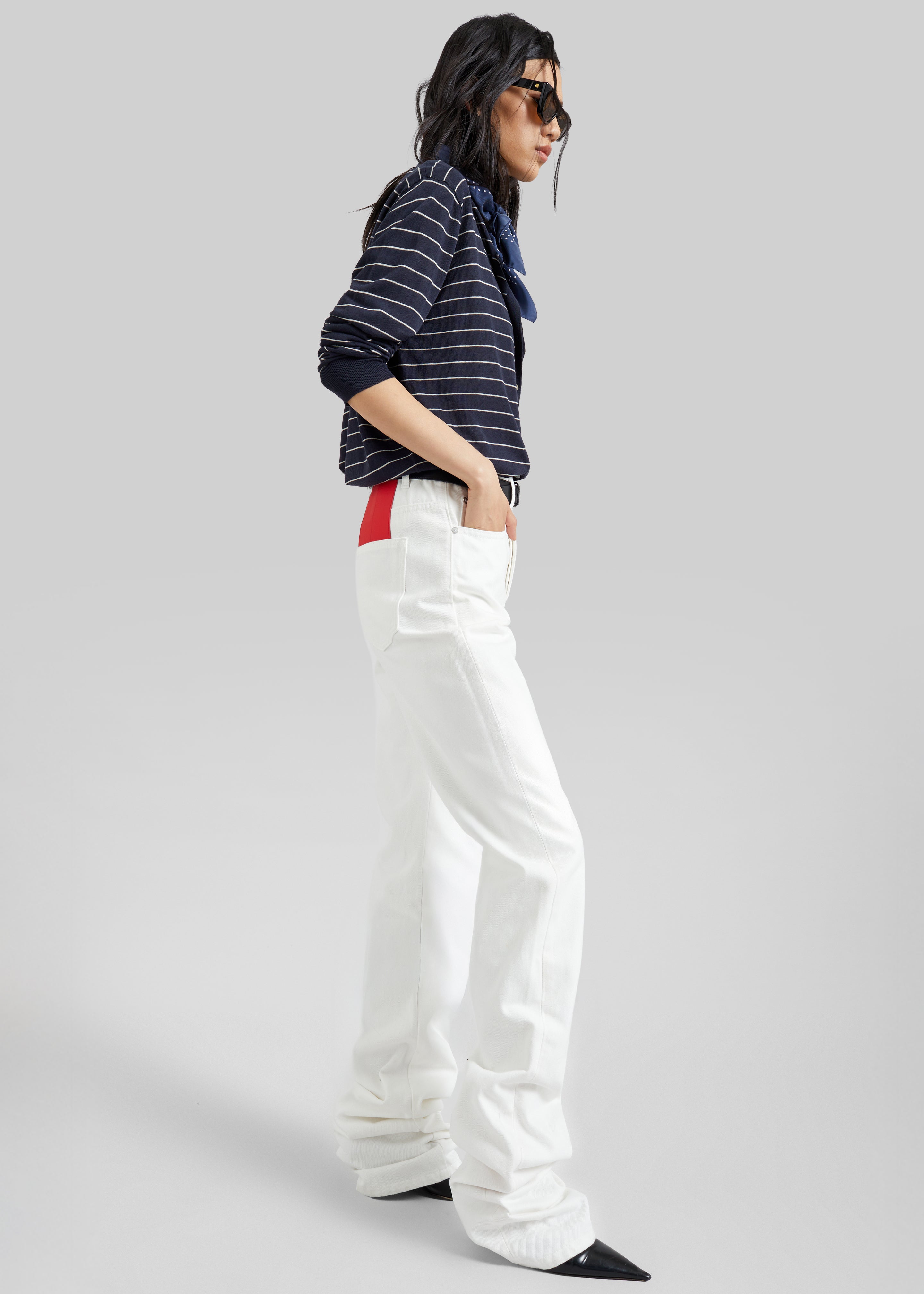 Pieces Uniques Denim Pants - White Wash - 3