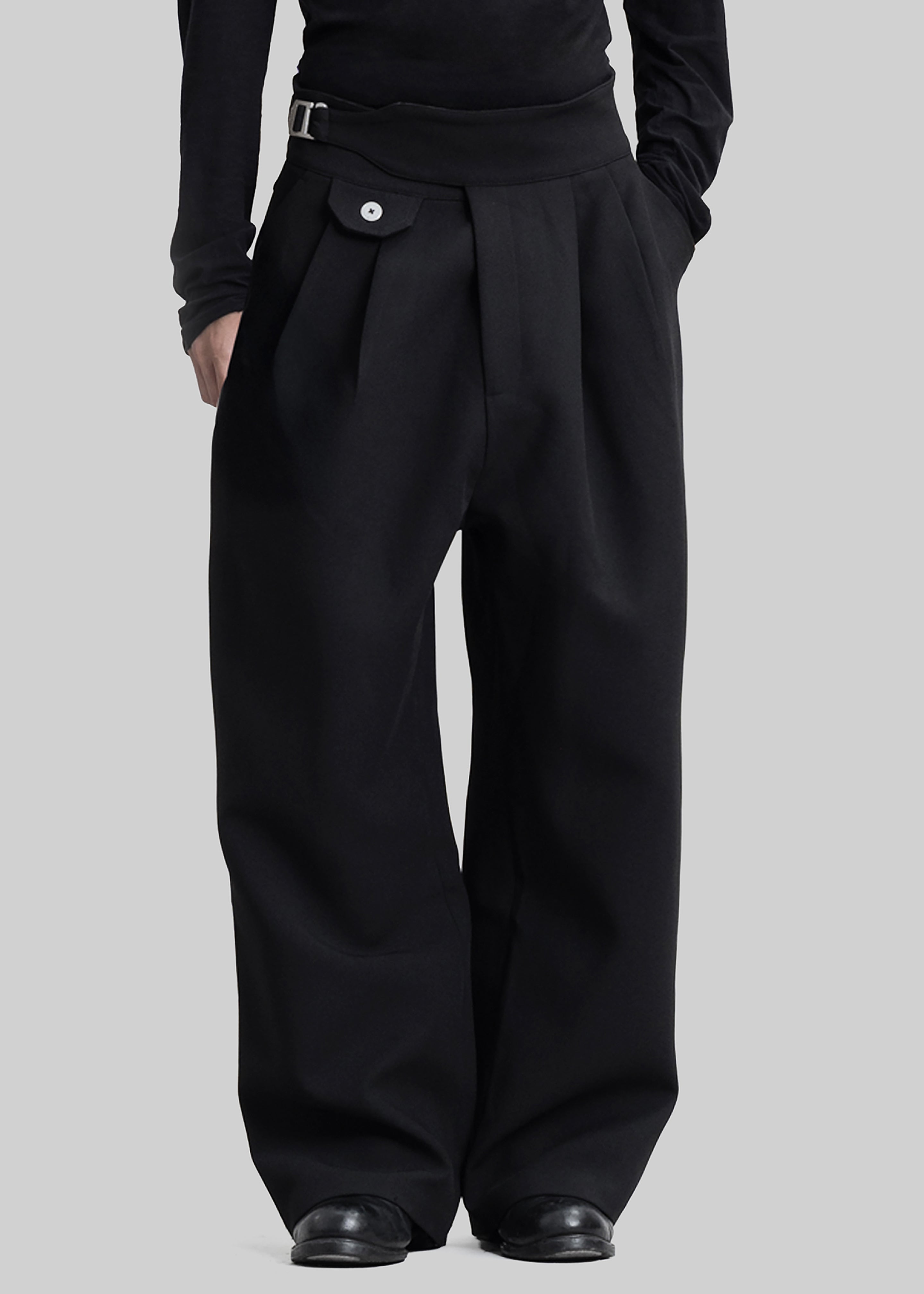 パンツ louis gabriel nouchi 19aw wool trousers Louis Gabriel Nouchi Large Trousers With Pleats - Anthracite – The
