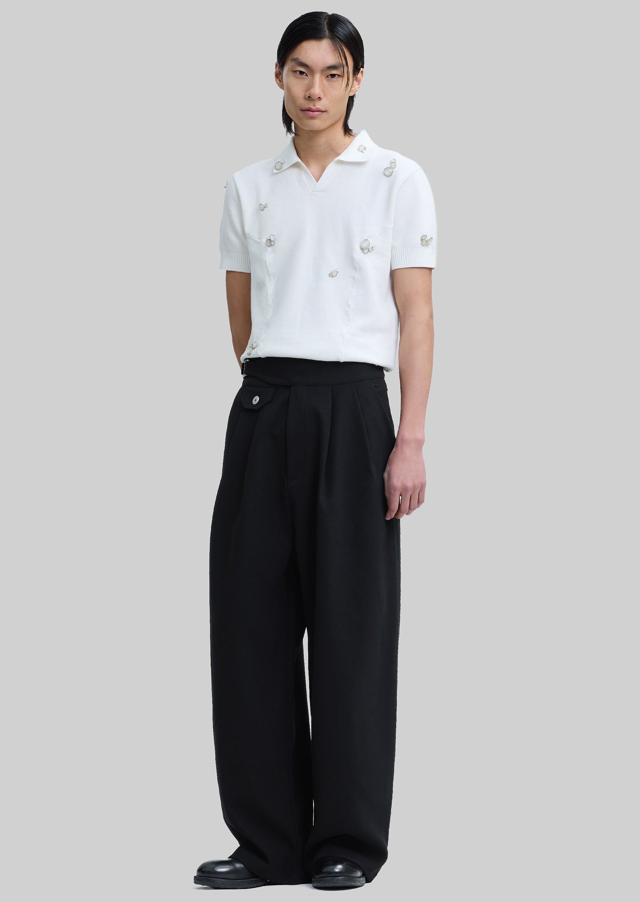 Shop the look image for Pieces Uniques Polo Shirt - White Wash