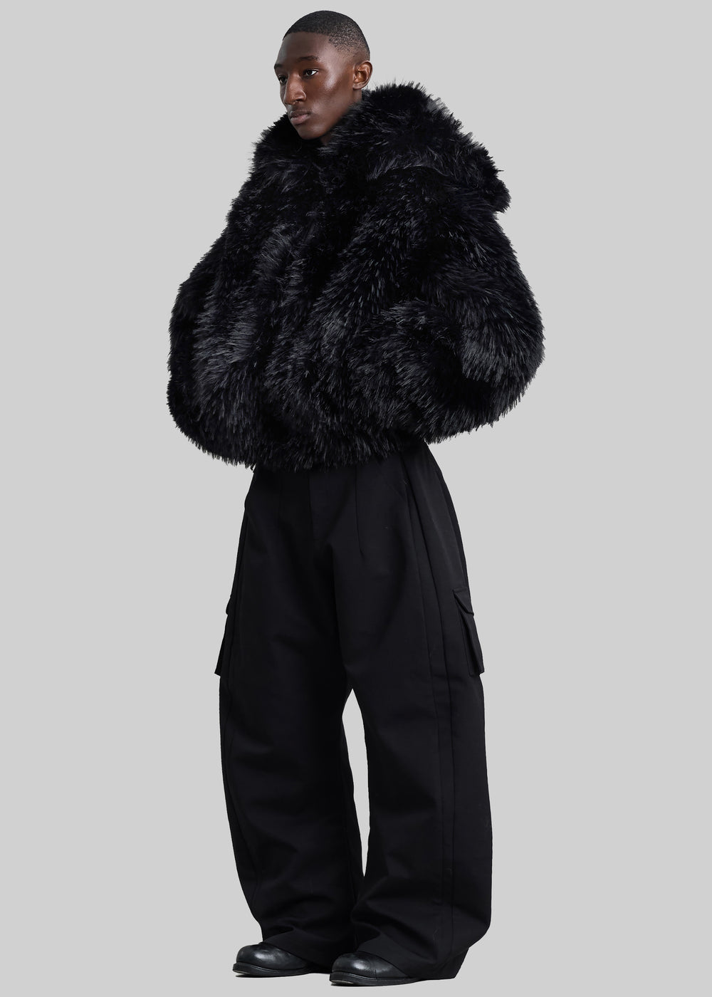 Pieces Uniques Le Sailor Faux Fur Sweatshirt - Black