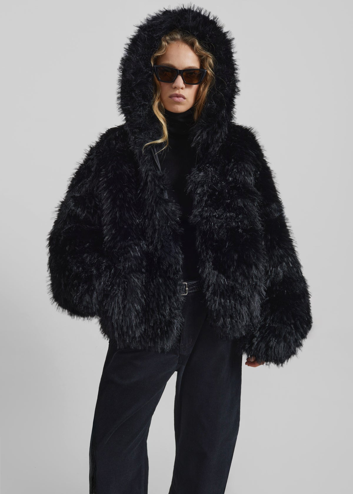 Pieces Uniques Le Sailor Faux Fur Sweatshirt - Black - 3