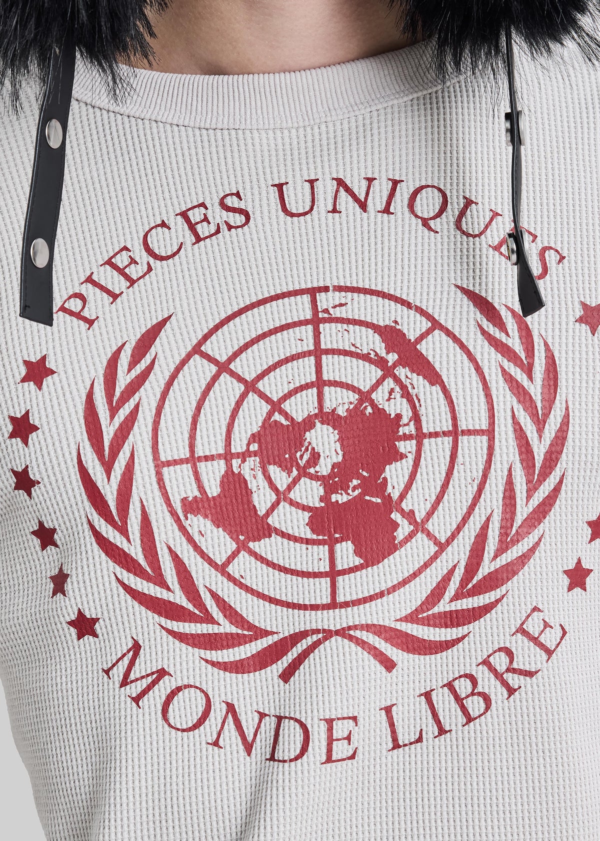 Pieces Uniques Monde Libre Thermal T-Shirt - Grey - 2