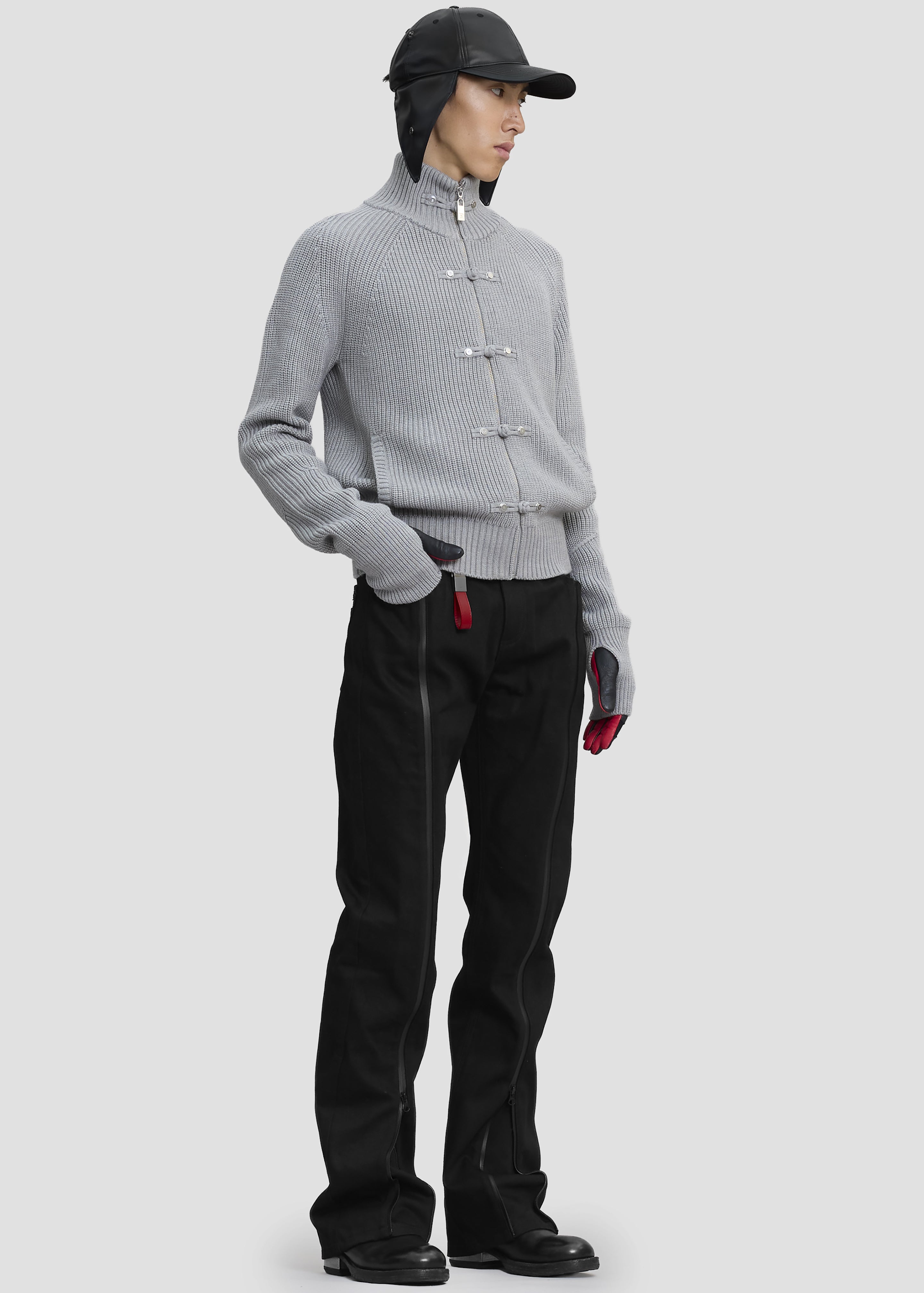 Pieces Uniques Ma Gua Zip Up Sweater - Jian Grey - 2