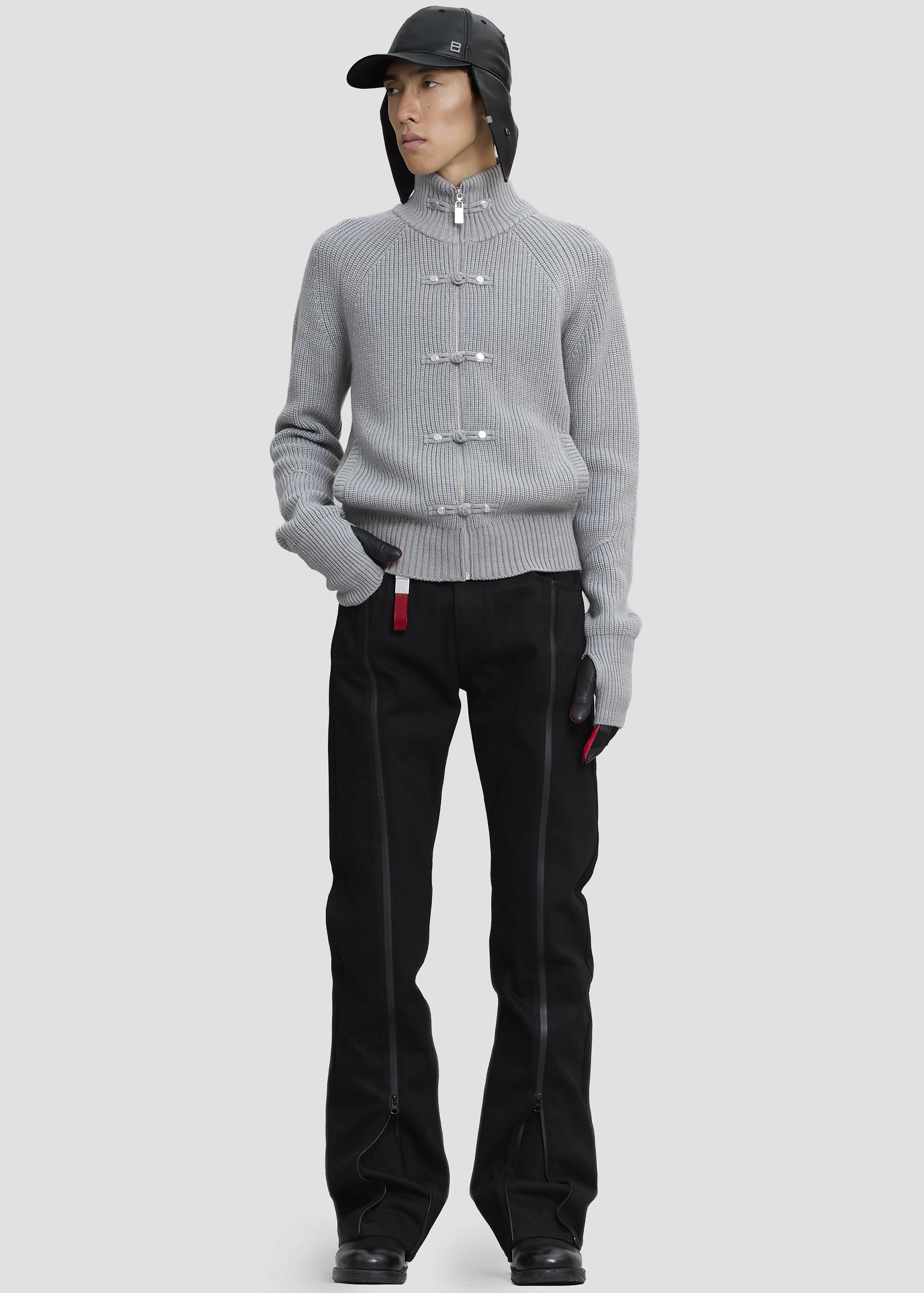 Pieces Uniques Ma Gua Zip Up Sweater - Jian Grey - 4