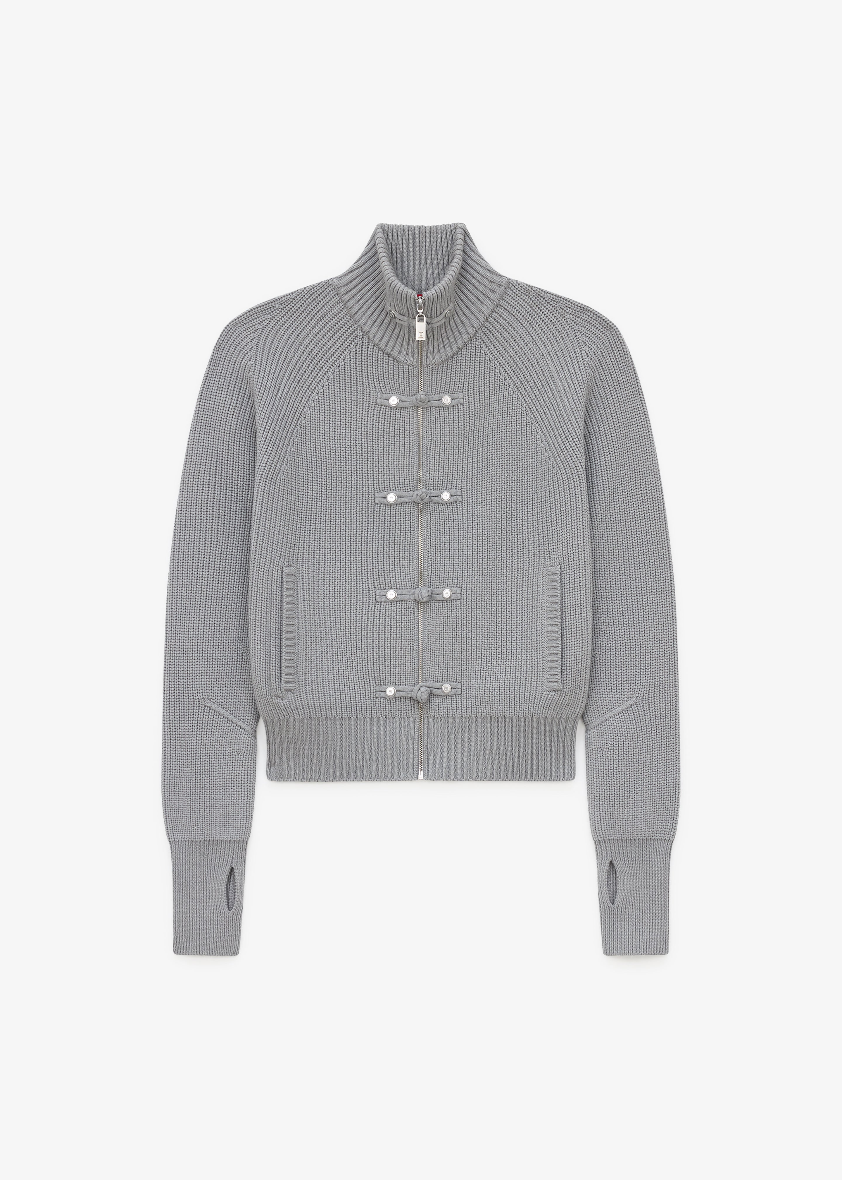 Pieces Uniques Ma Gua Zip Up Sweater - Jian Grey - 8