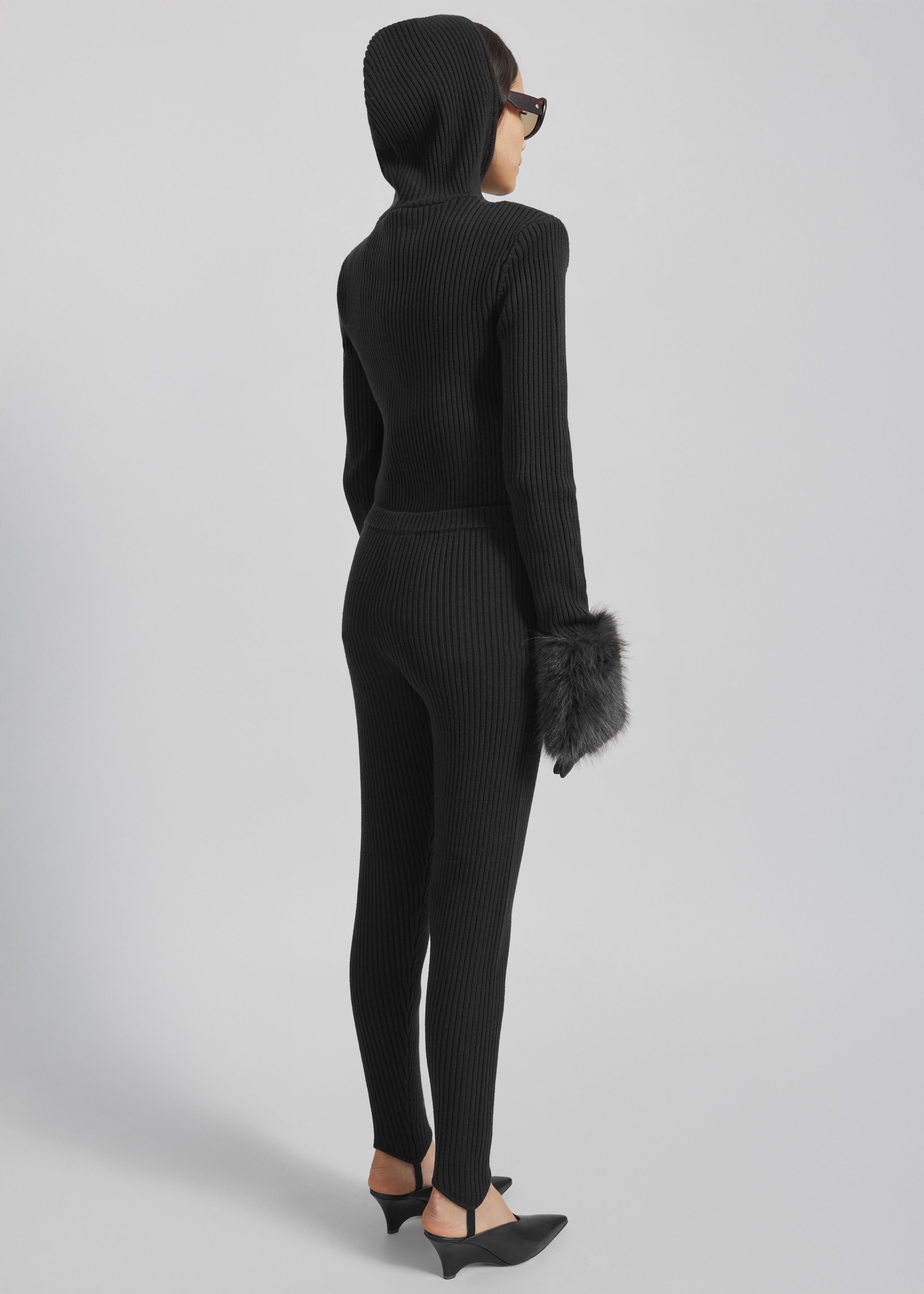 Piuma Knit Stirrup Leggings - Black - 9