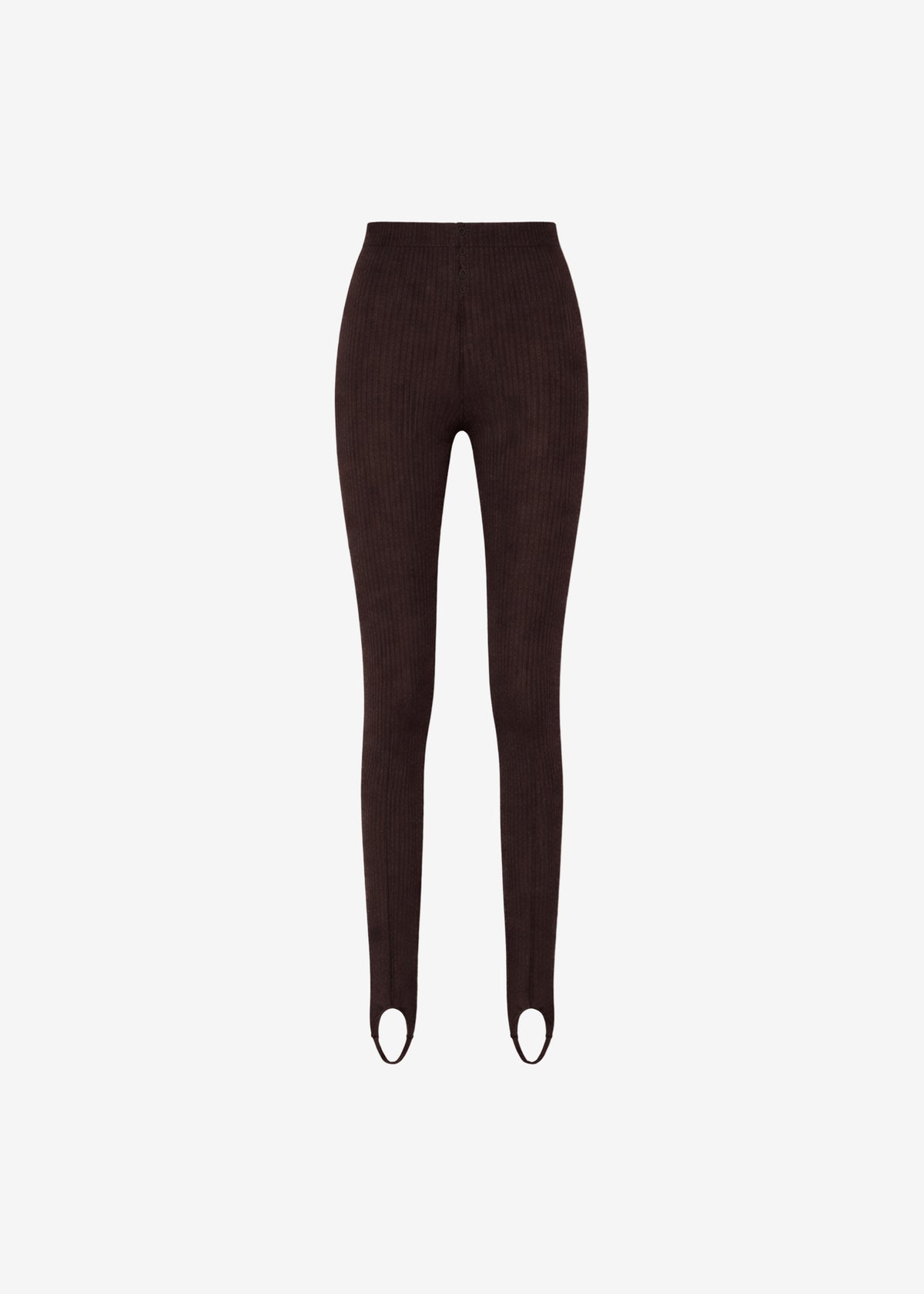Piuma Knit Stirrup Leggings - Brown - 11
