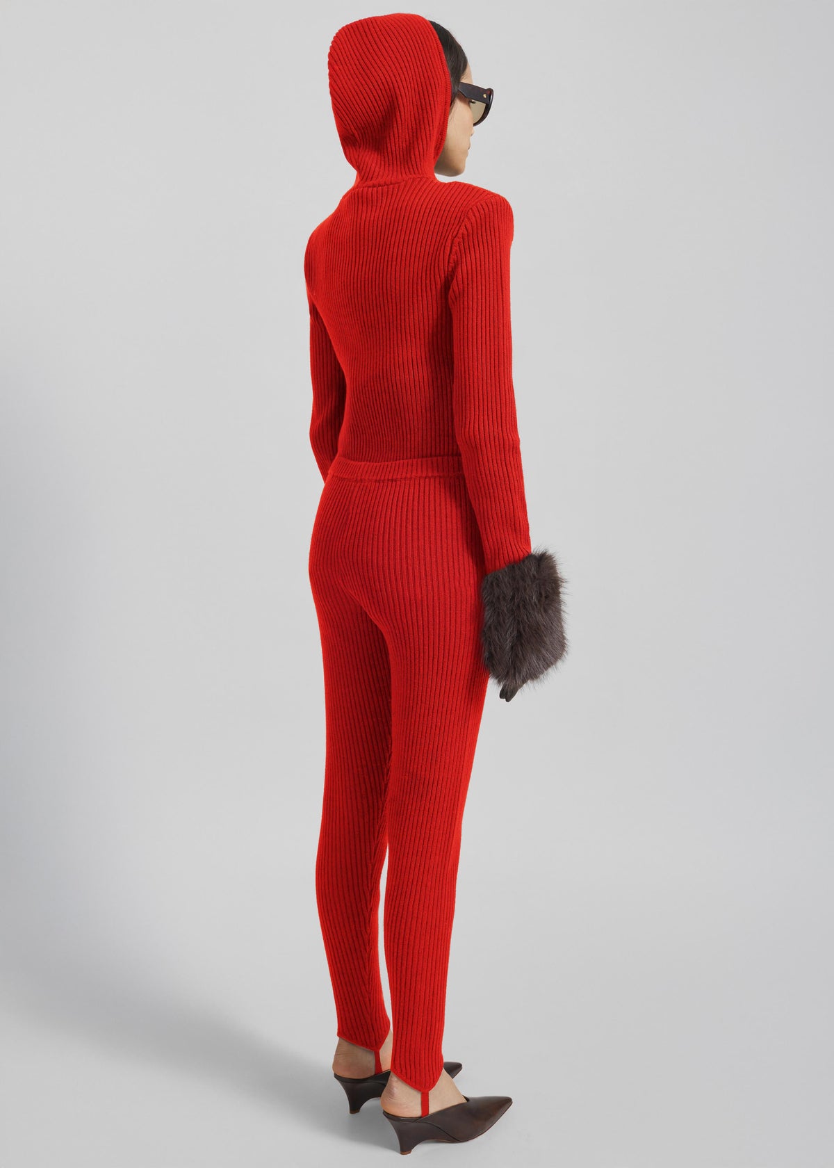 Piuma Knit Stirrup Leggings - Red - 7