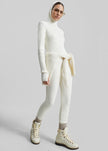 Piuma Knit Stirrup Leggings - White