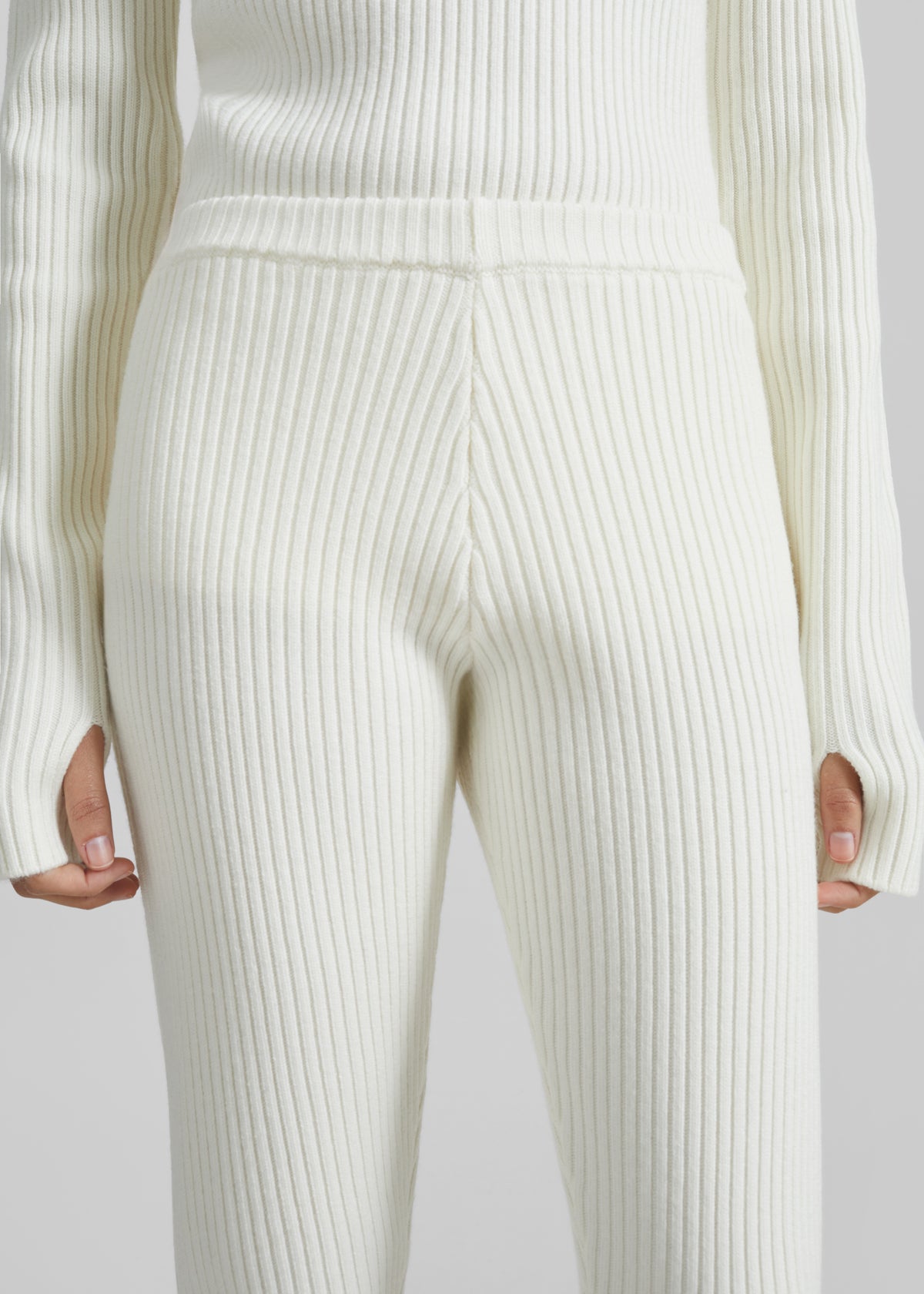 Piuma Knit Stirrup Leggings - White - 5