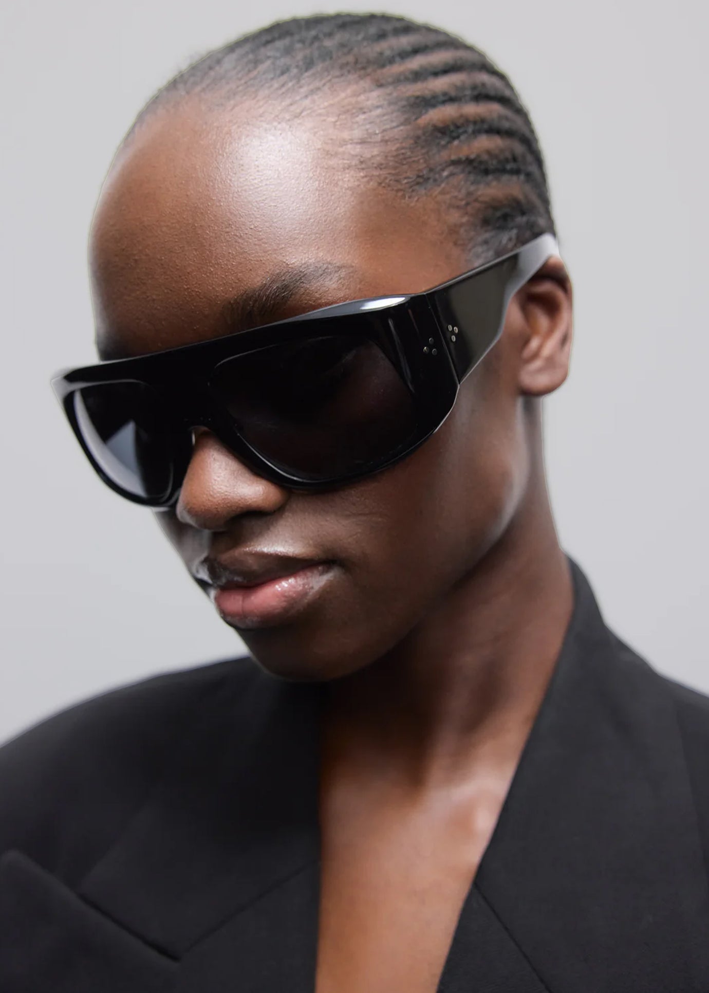 Port Tanger Dhat Sunglasses - Black Acetate/Black Lens - 1