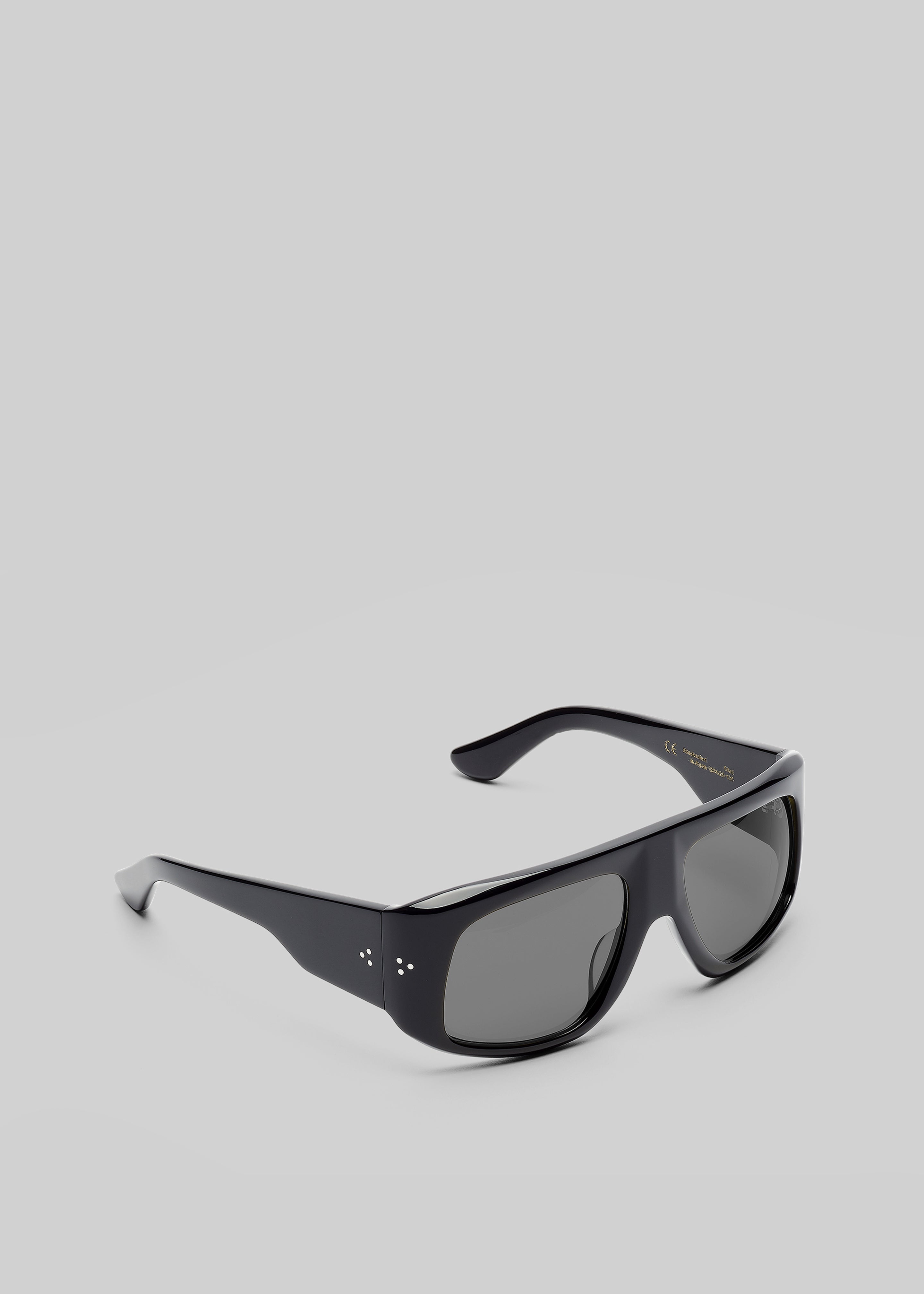 Port Tanger Dhat Sunglasses - Black Acetate/Black Lens - 3