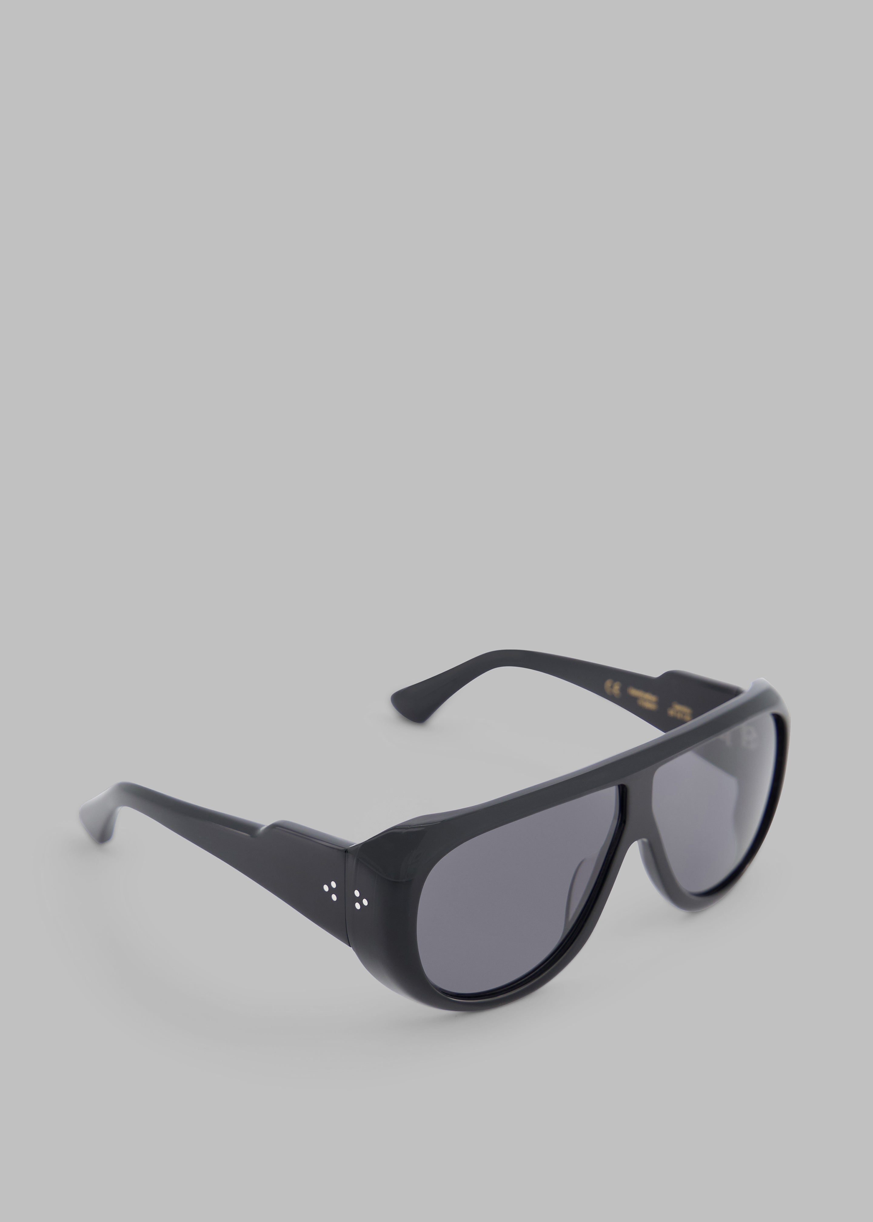 Port Tanger Gambia Sunglasses - Black Acetate/Black Lens - 5