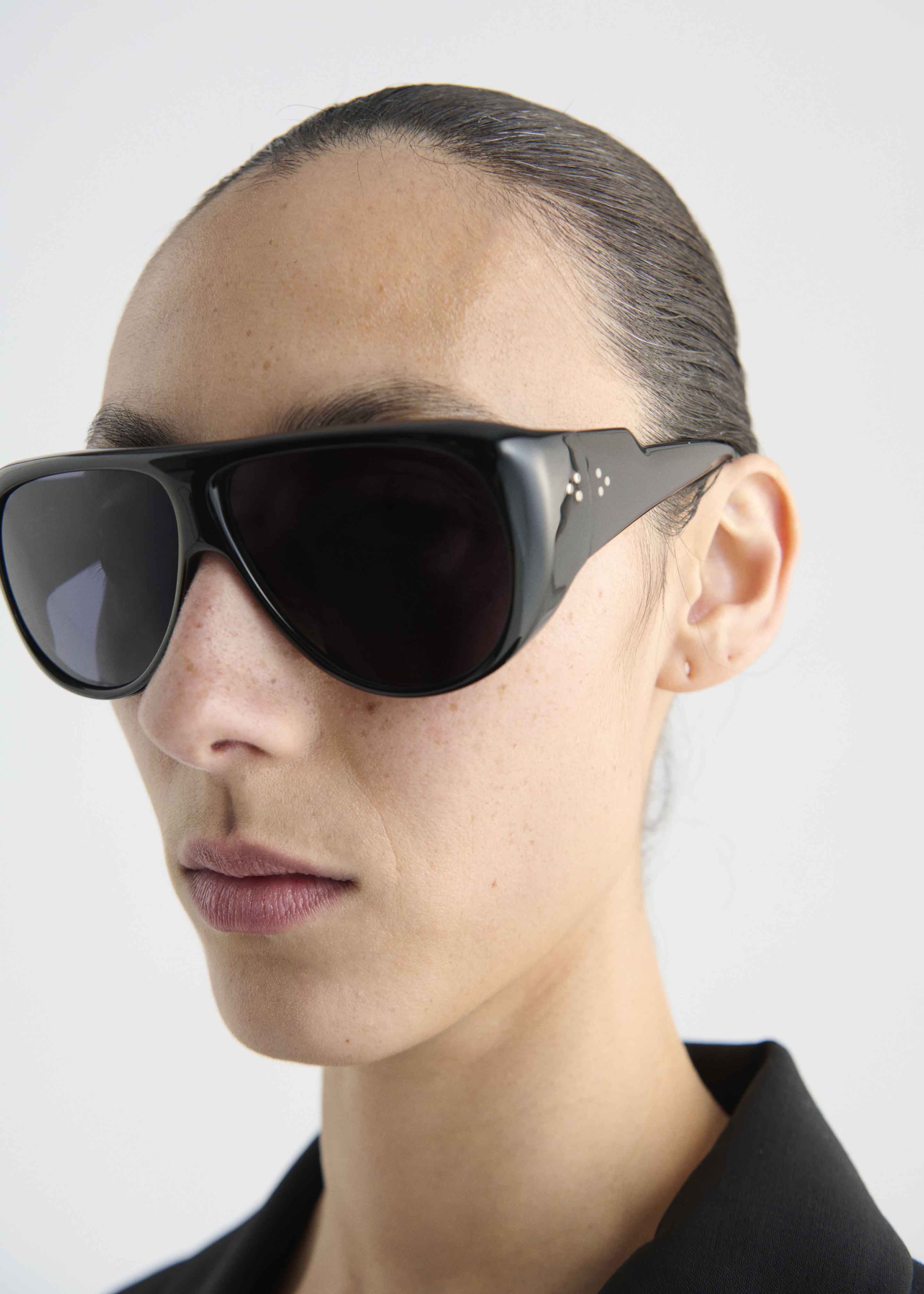 Port Tanger Gambia Sunglasses - Black Acetate/Black Lens - 10