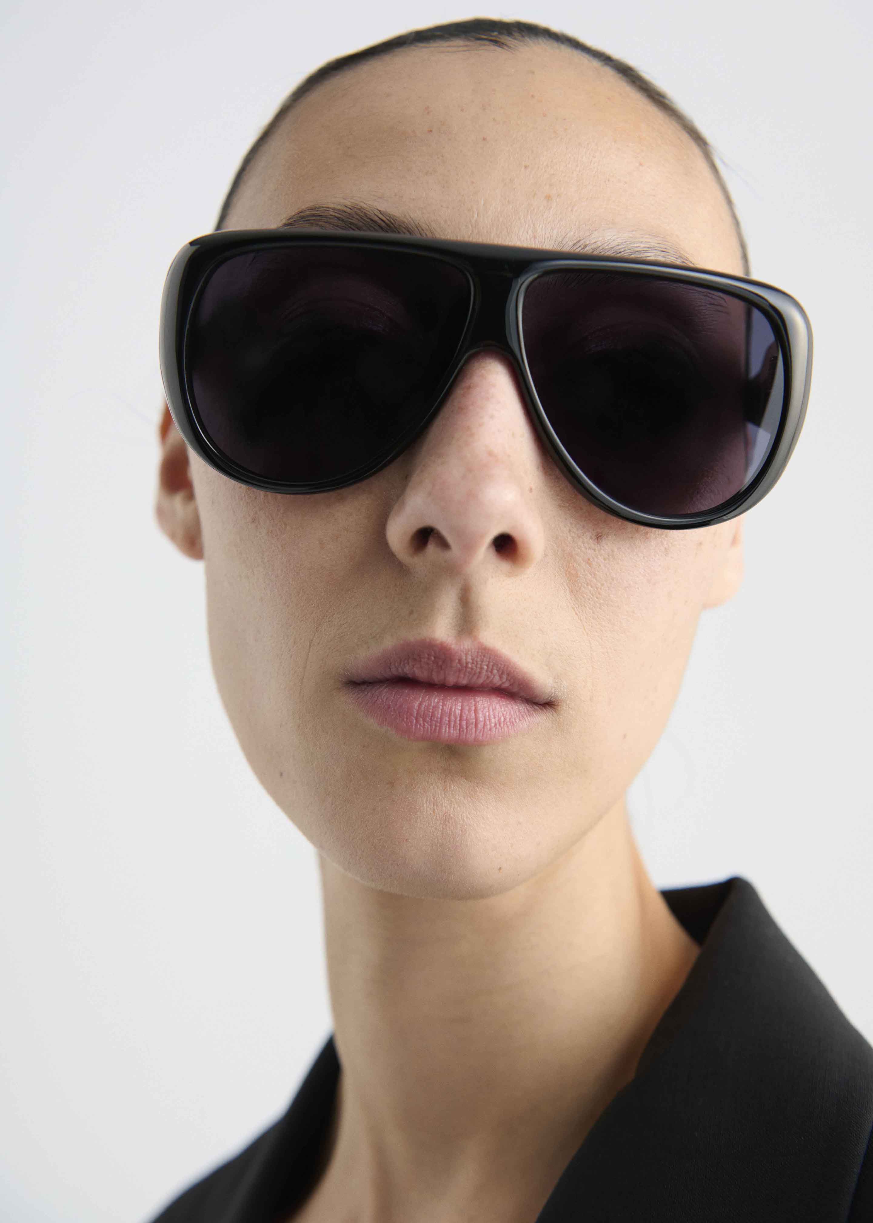 Port Tanger Gambia Sunglasses - Black Acetate/Black Lens - 11