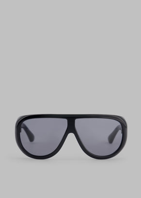 Port Tanger Gambia Sunglasses - Black Acetate/Black Lens