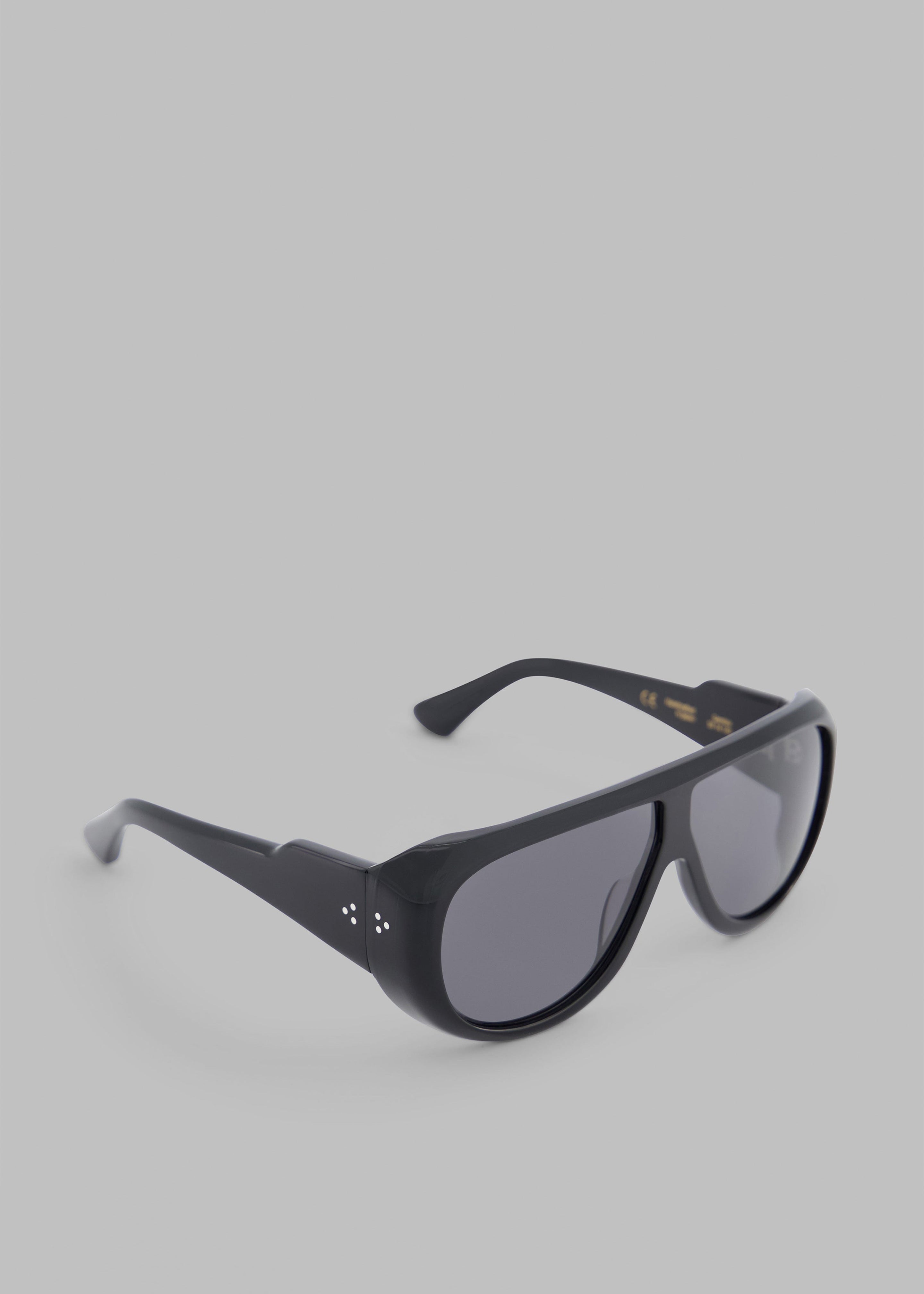 Port Tanger Gambia Sunglasses - Black Acetate/Black Lens - 5