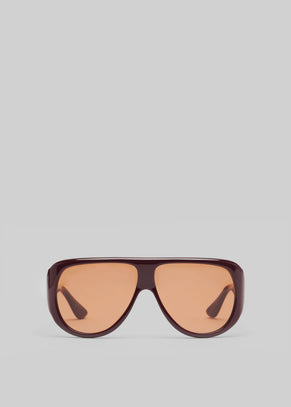 Port Tanger Gambia Sunglasses - Crimson Acetate/Tobacco Lens
