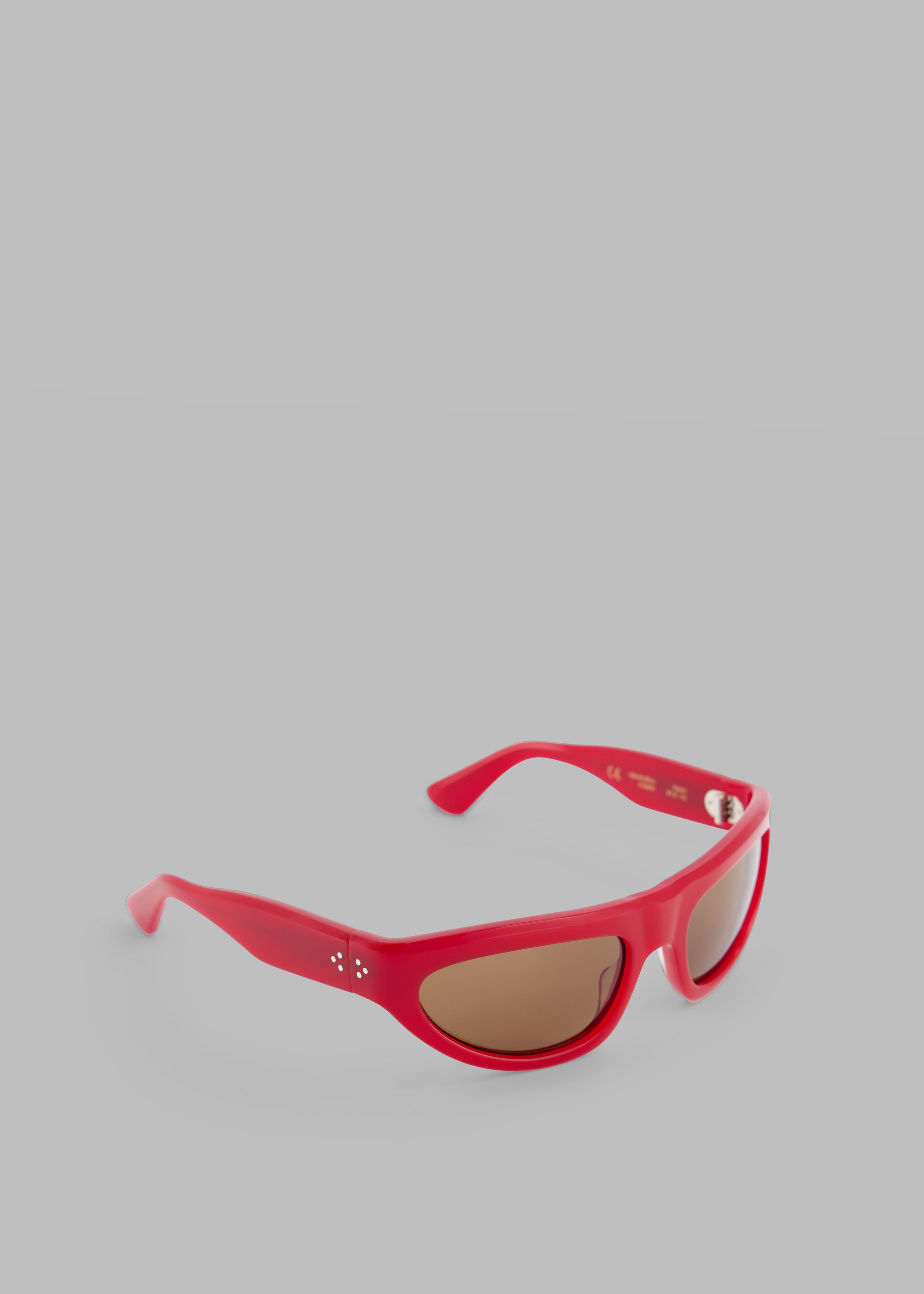 Port Tanger Malick Sunglasses - Incense Red Acetate/Tobacco Lens - 3