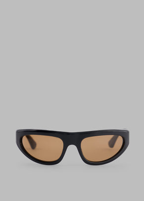 Port Tanger Malick Sunglasses - Black Acetate/Tobacco Lens