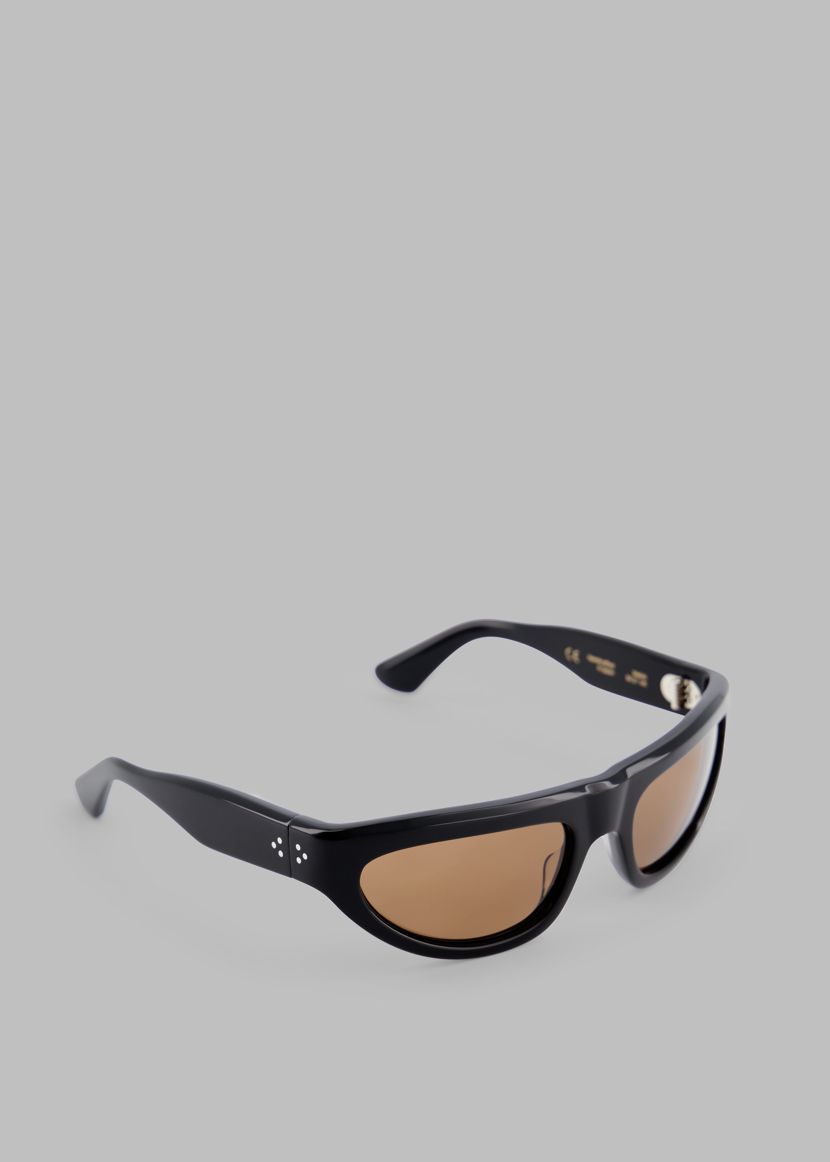 Port Tanger Malick Sunglasses - Black Acetate/Tobacco Lens - 3