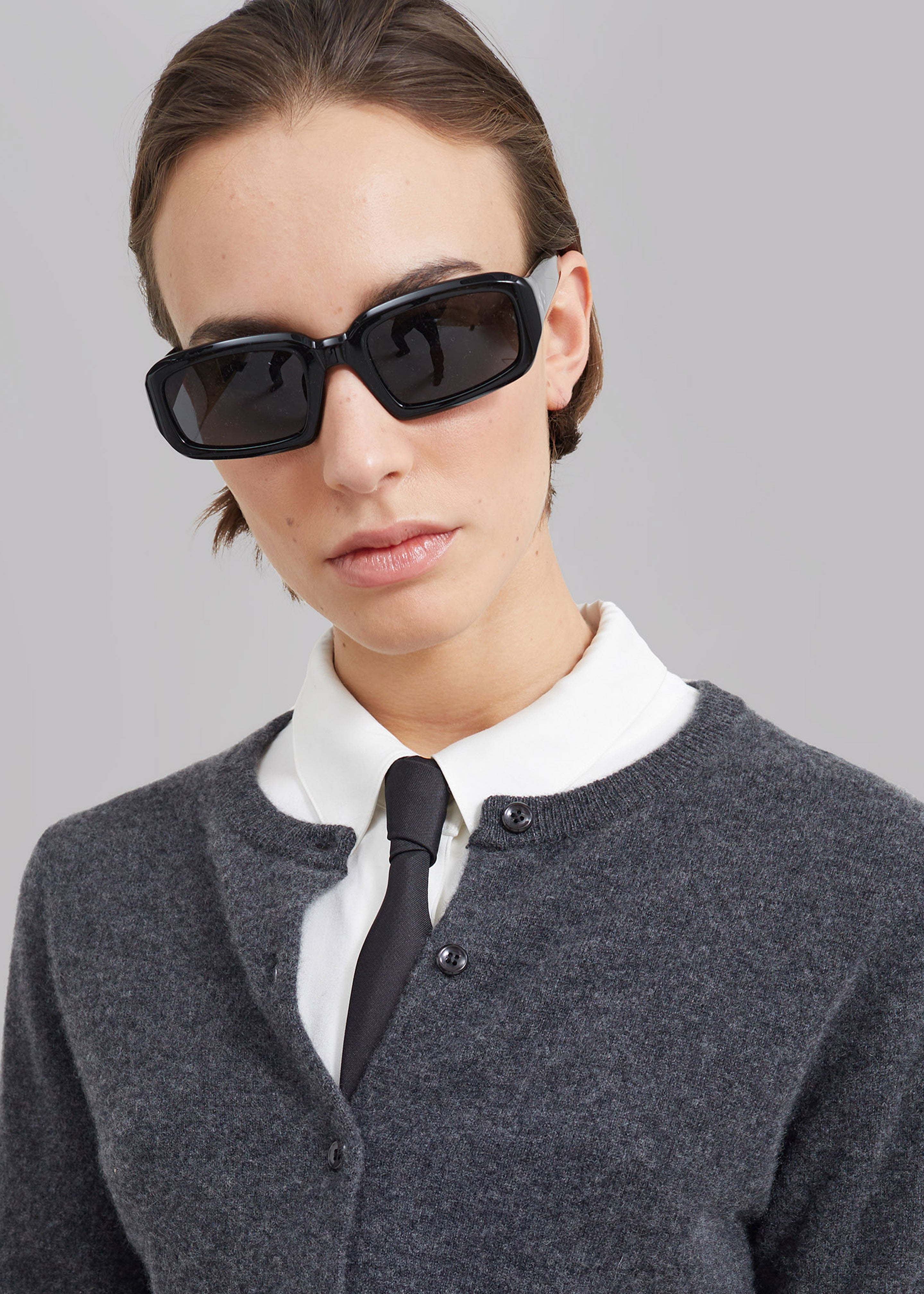 Port Tanger Mektoub Sunglasses - Black Acetate/Black Lens - 5