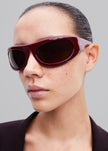 Port Tanger Safaa Sunglasses - Burgundy Acetate/Tobacco Lens