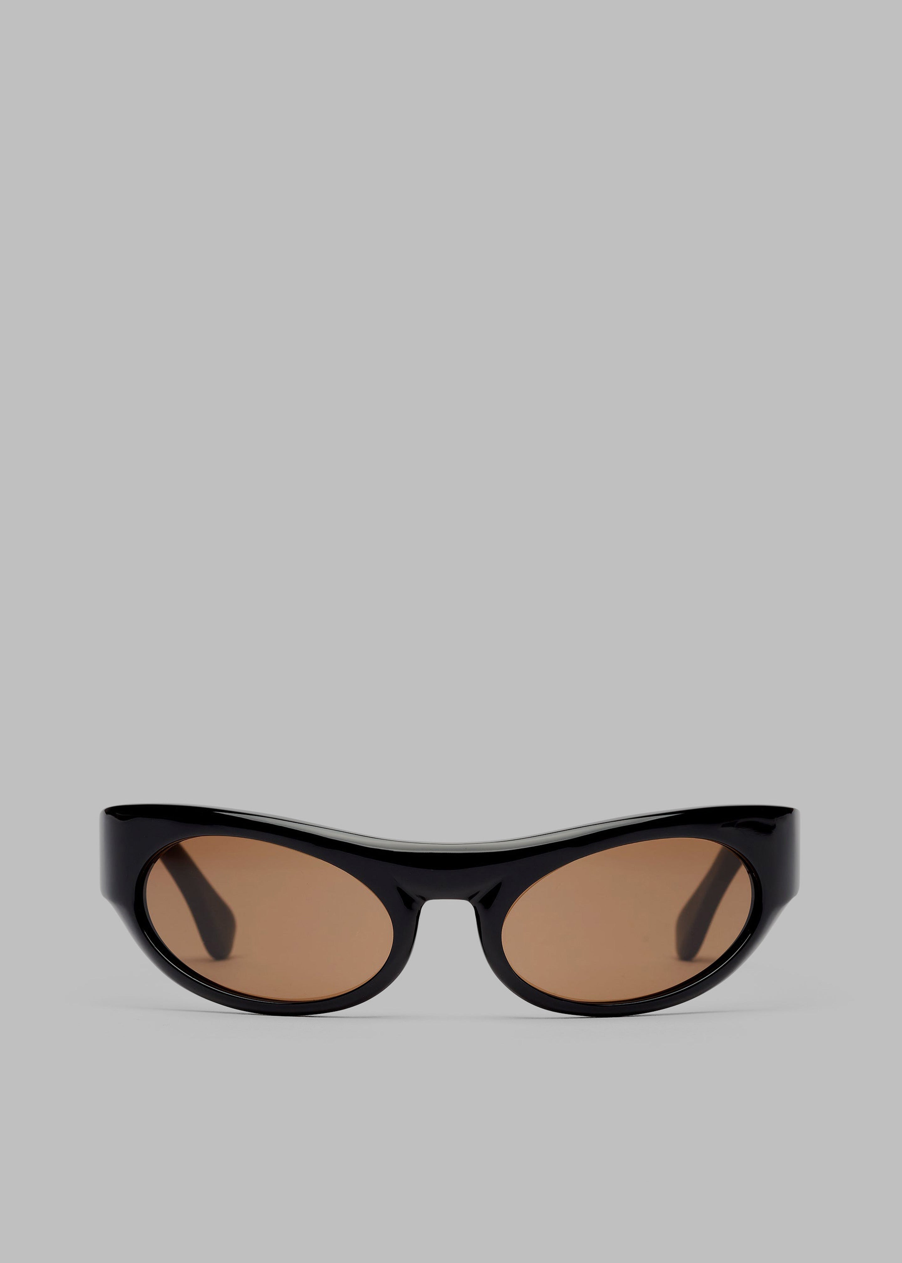 Port Tanger Touba Sunglasses - Black Acetate/Tobacco Lens - 2 - [gender-male]