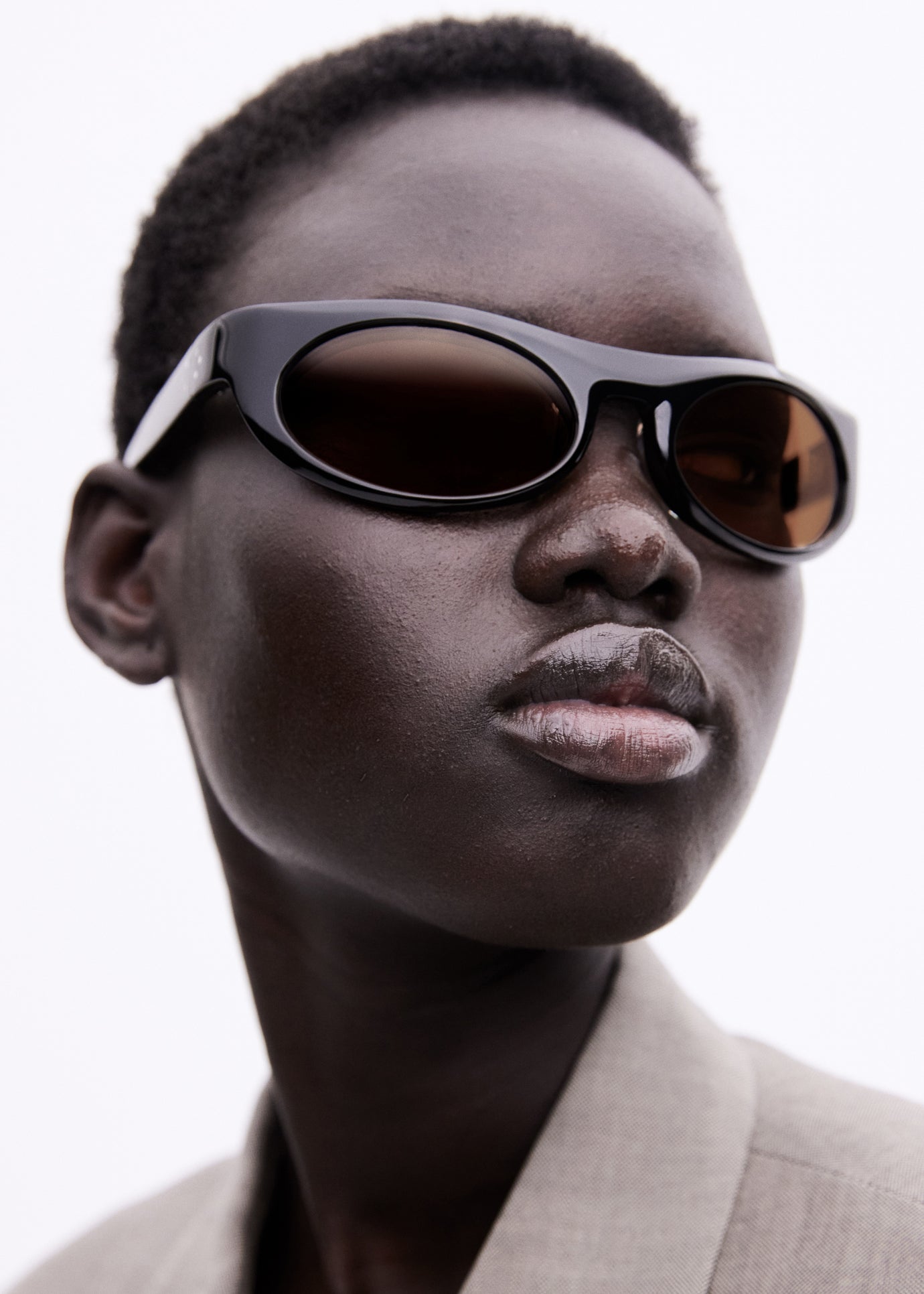 Port Tanger Touba Sunglasses - Black Acetate/Tobacco Lens