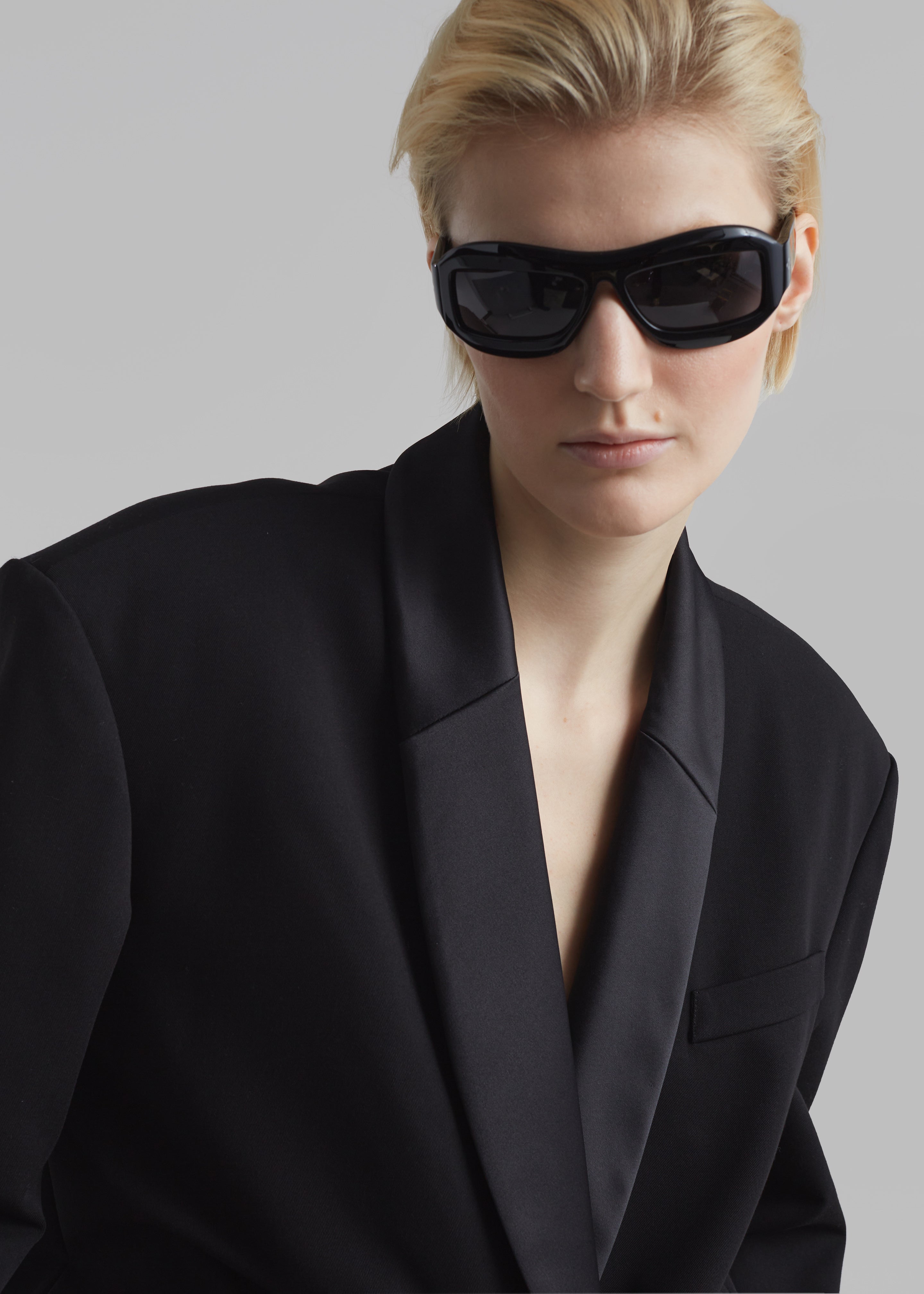 Port Tanger Zarin Sunglasses - Black Acetate/Black Lens - 5