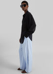 Porto Contrast Piped Pants - Blue/White Stripe