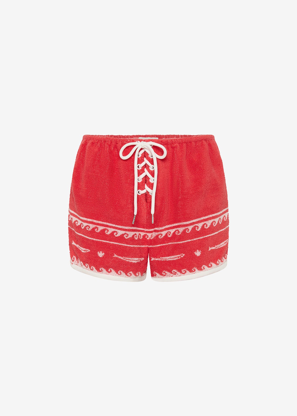 Posse Cody Shorts - Red Ivory Fish - 10