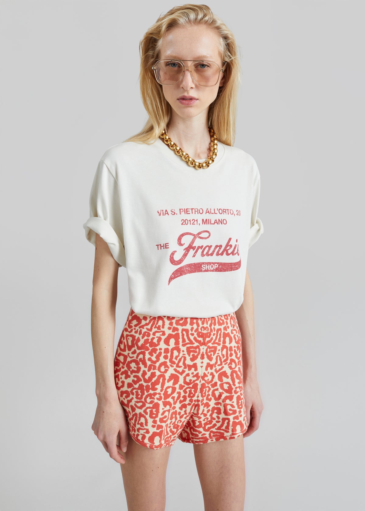 Posse Lexi Shorts - Red Leopard - 1