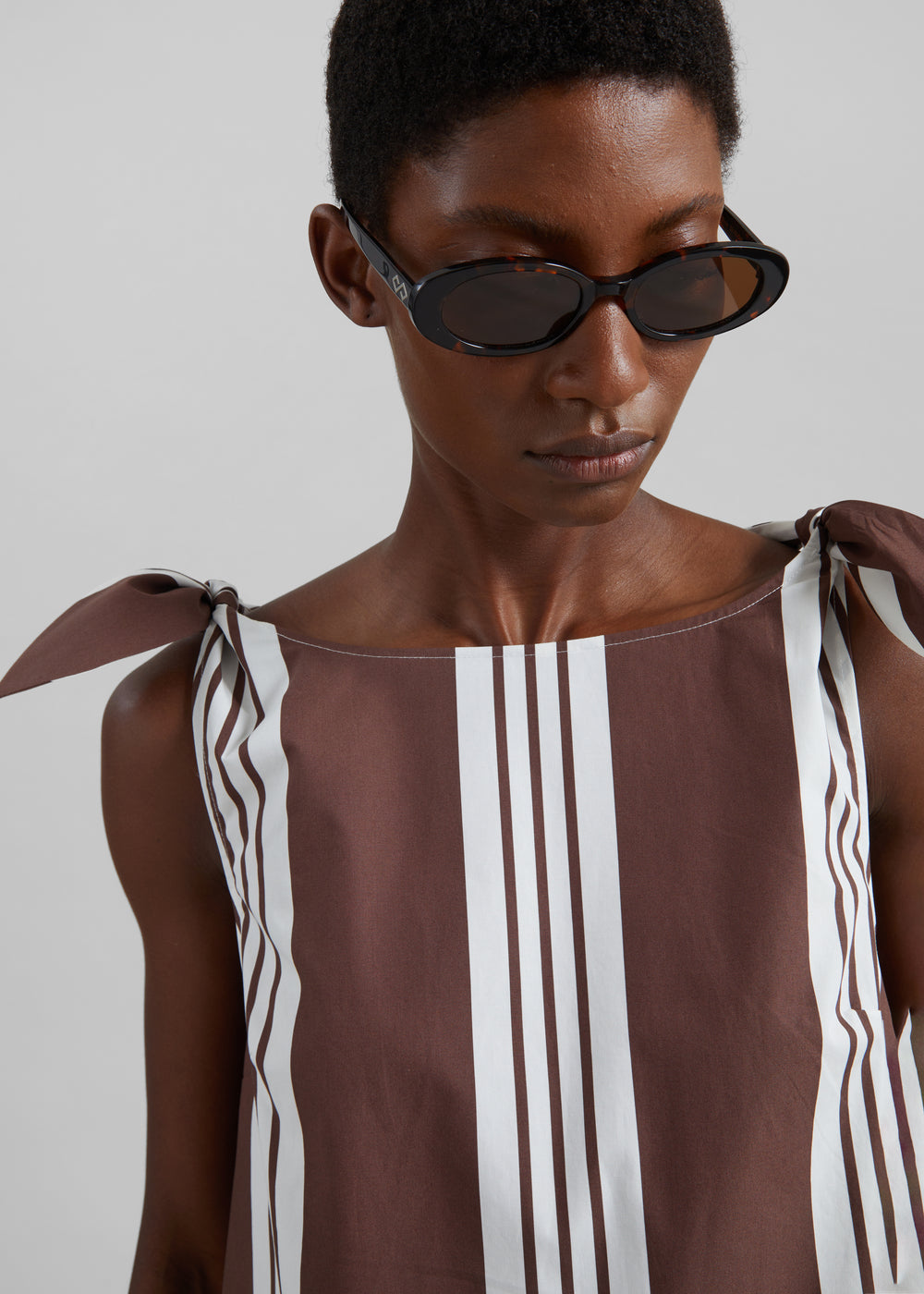 Posse Rosie Mini Dress - Choc Stripe - 1