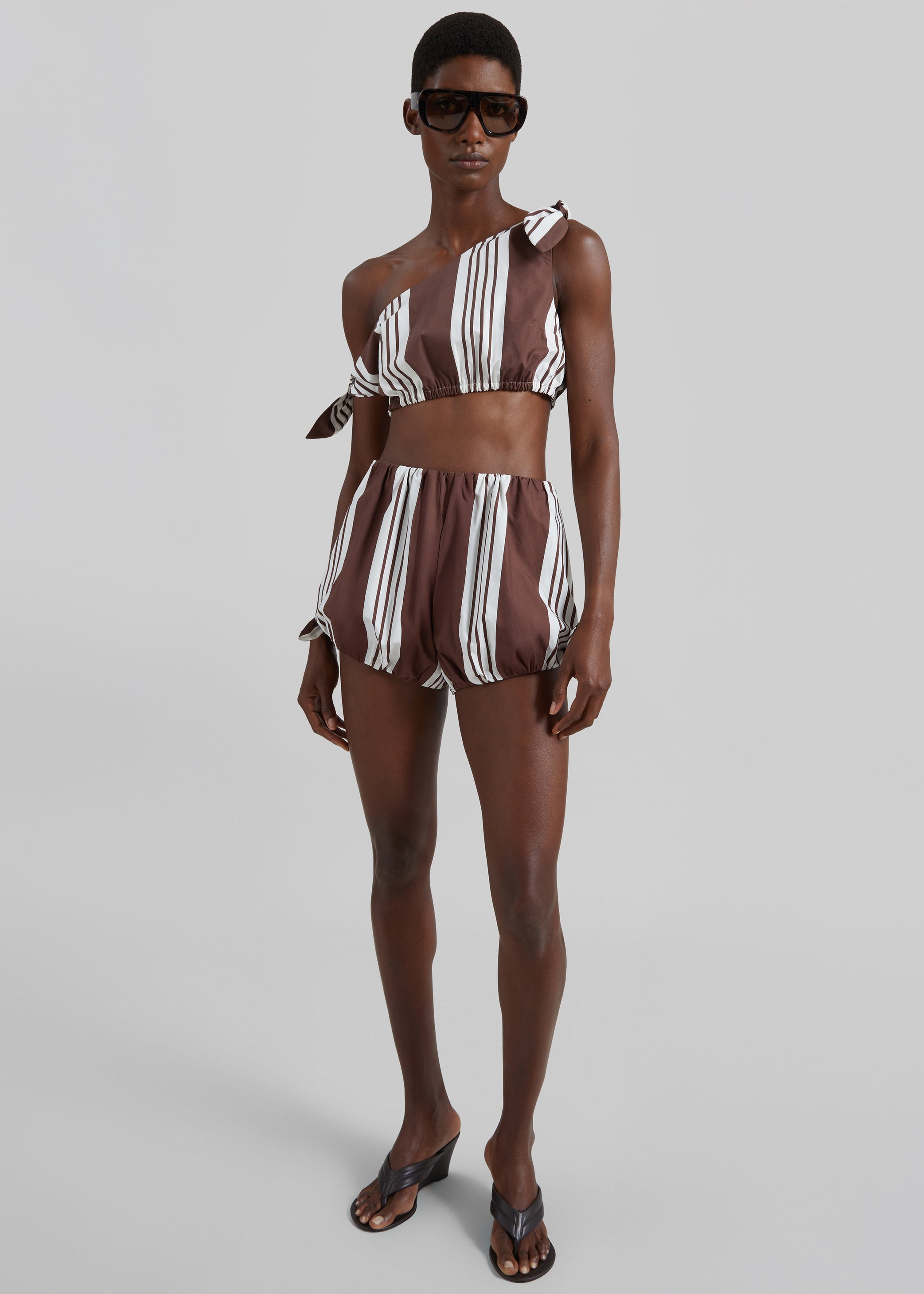 Shop the look image for Posse Rosie Tie Top - Choc Stripe