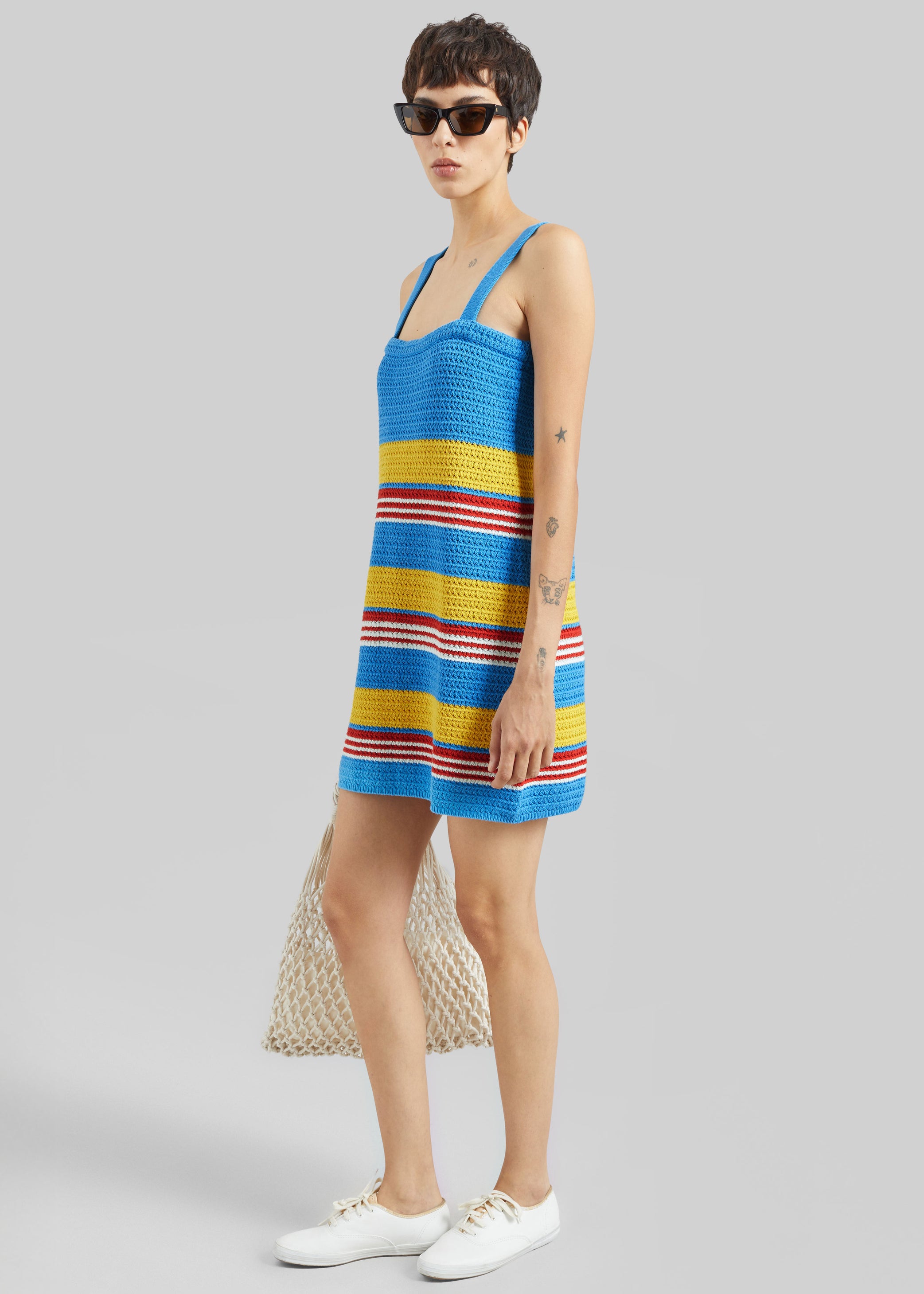 Shop the look image for Posse Tammy Dress - Blue Multistripe