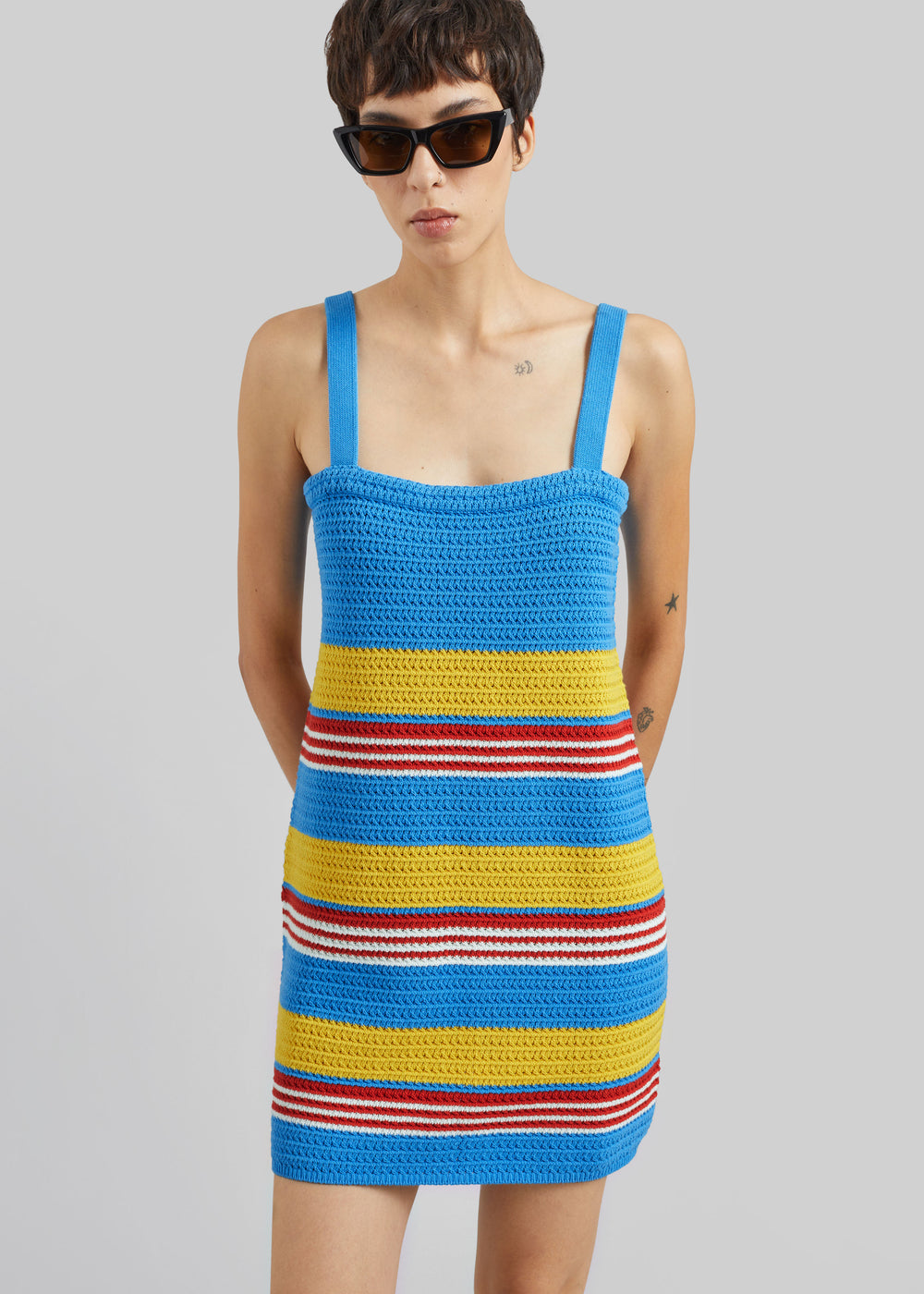 Posse Tammy Dress - Blue Multistripe - 1