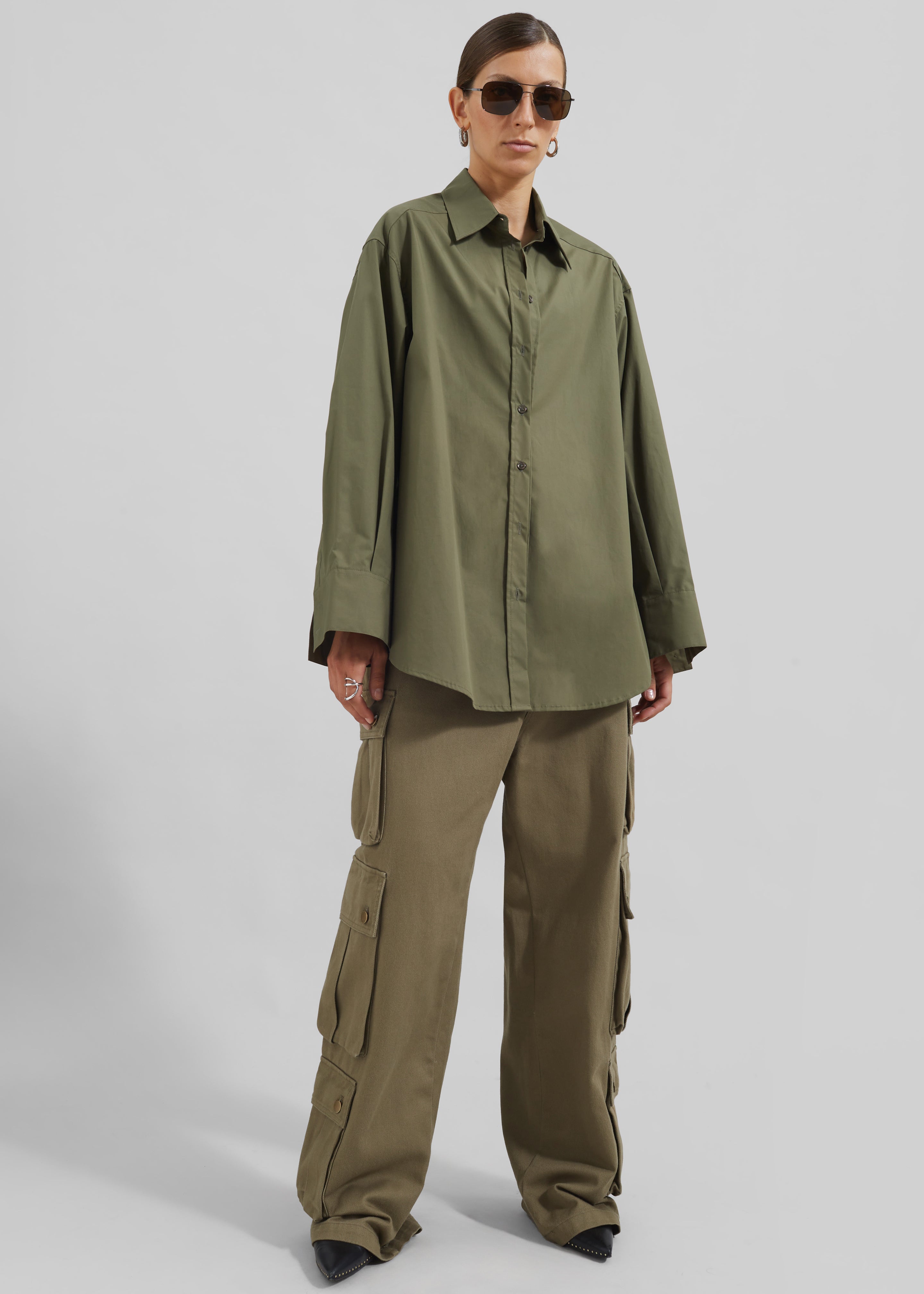 Prato Button Up Shirt - Khaki - 7