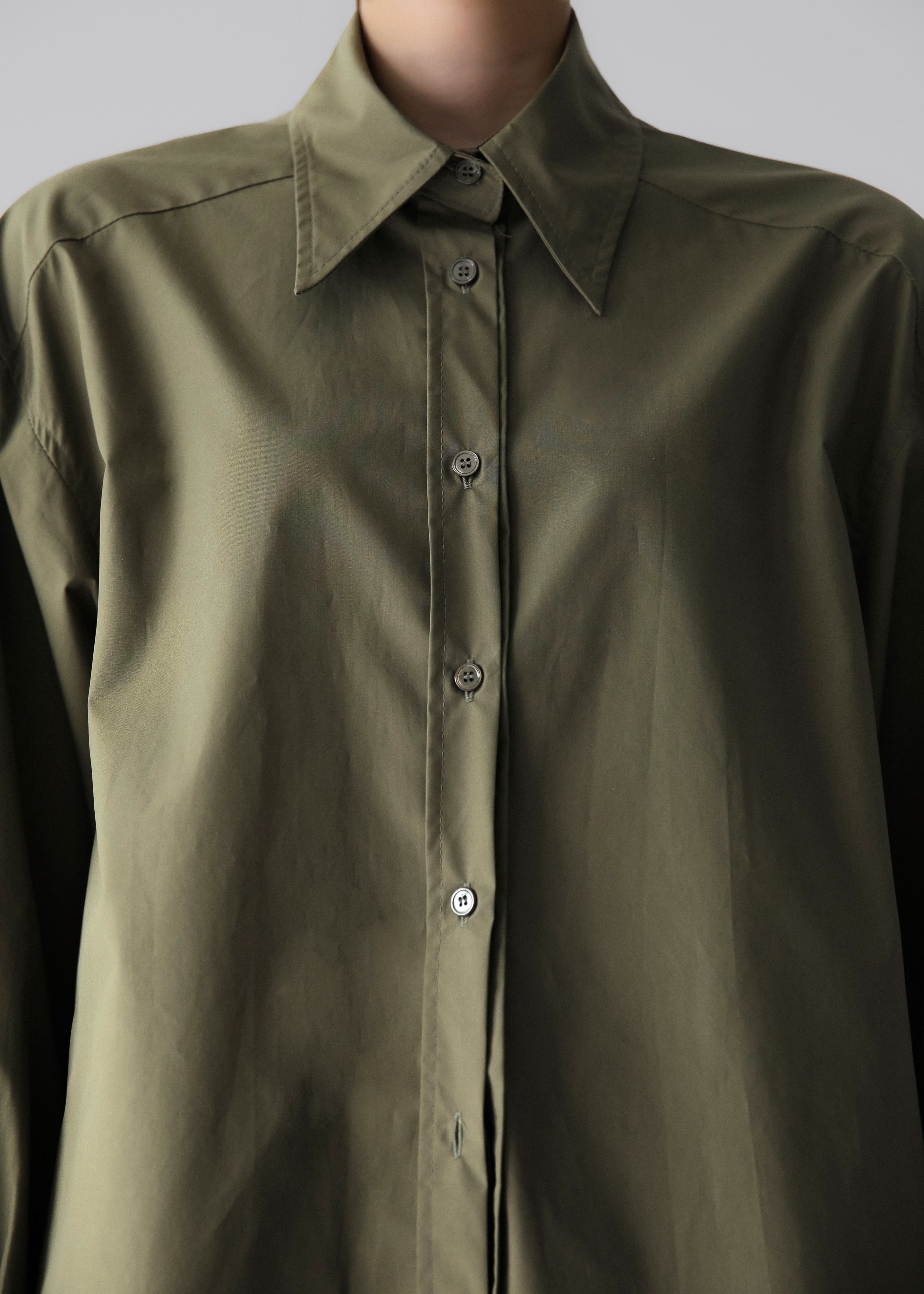 Prato Button Up Shirt - Khaki - 2