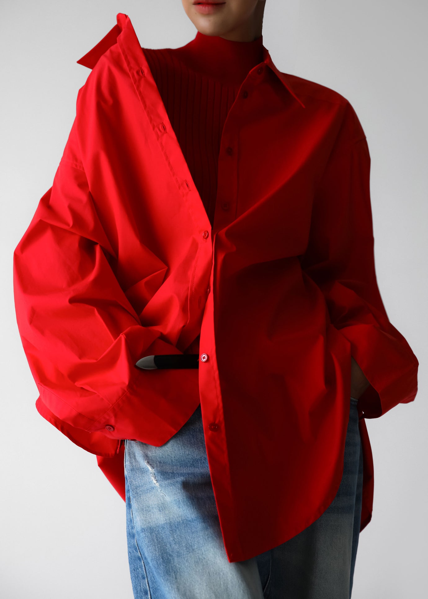 Prato Button Up Shirt - Red