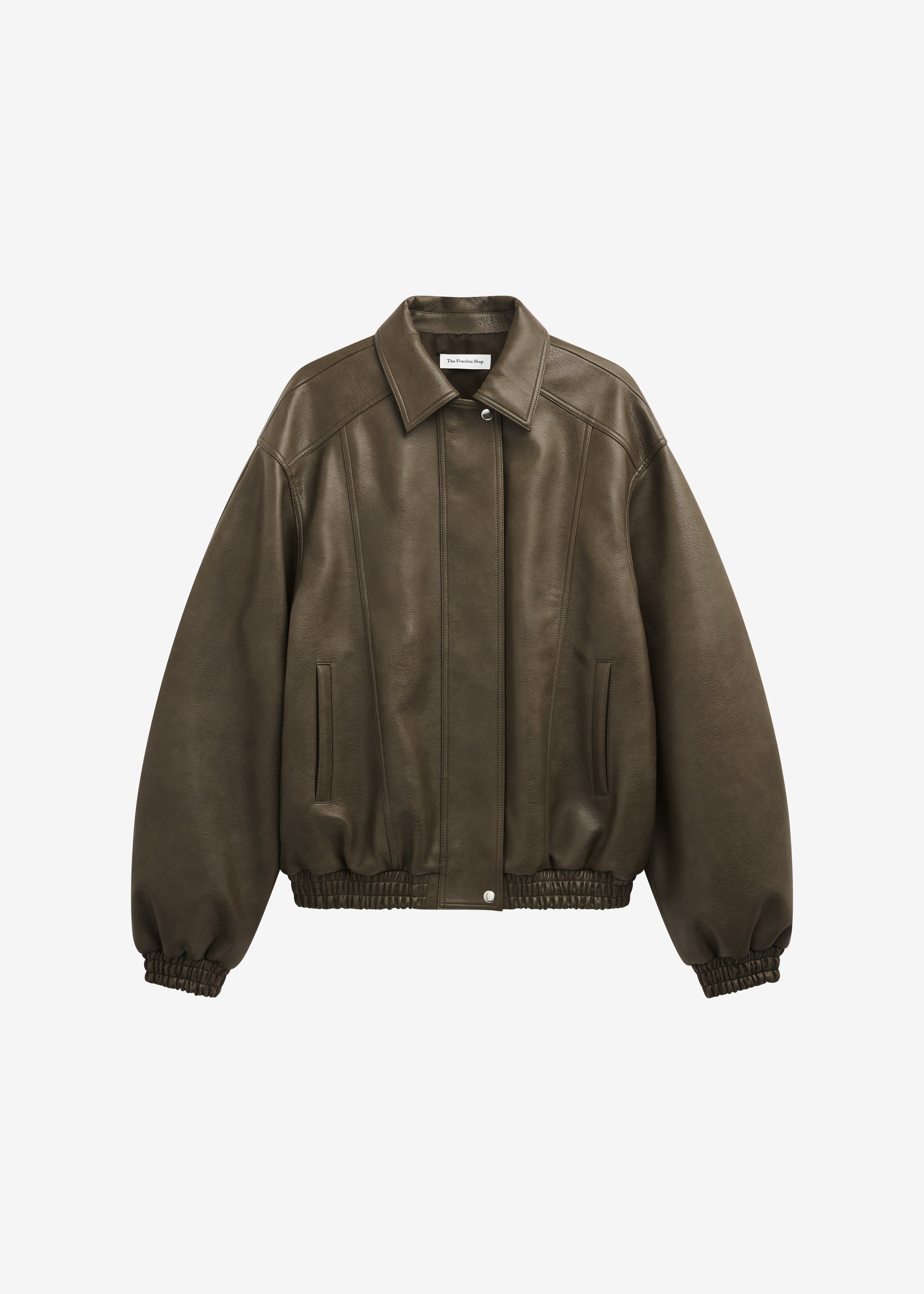Prescott Faux Leather Jacket - Moss Green – The Frankie Shop