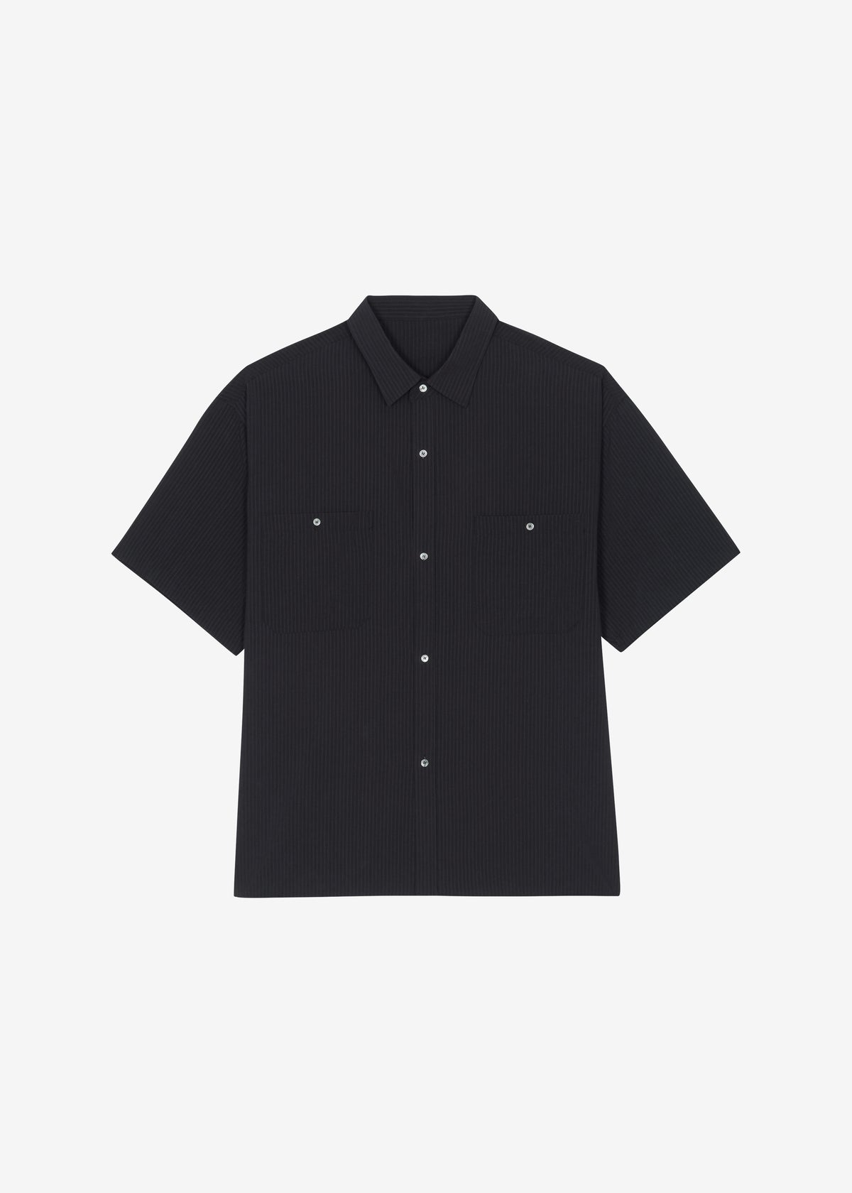 Preston Fluid Striped Shirt - Black - 8