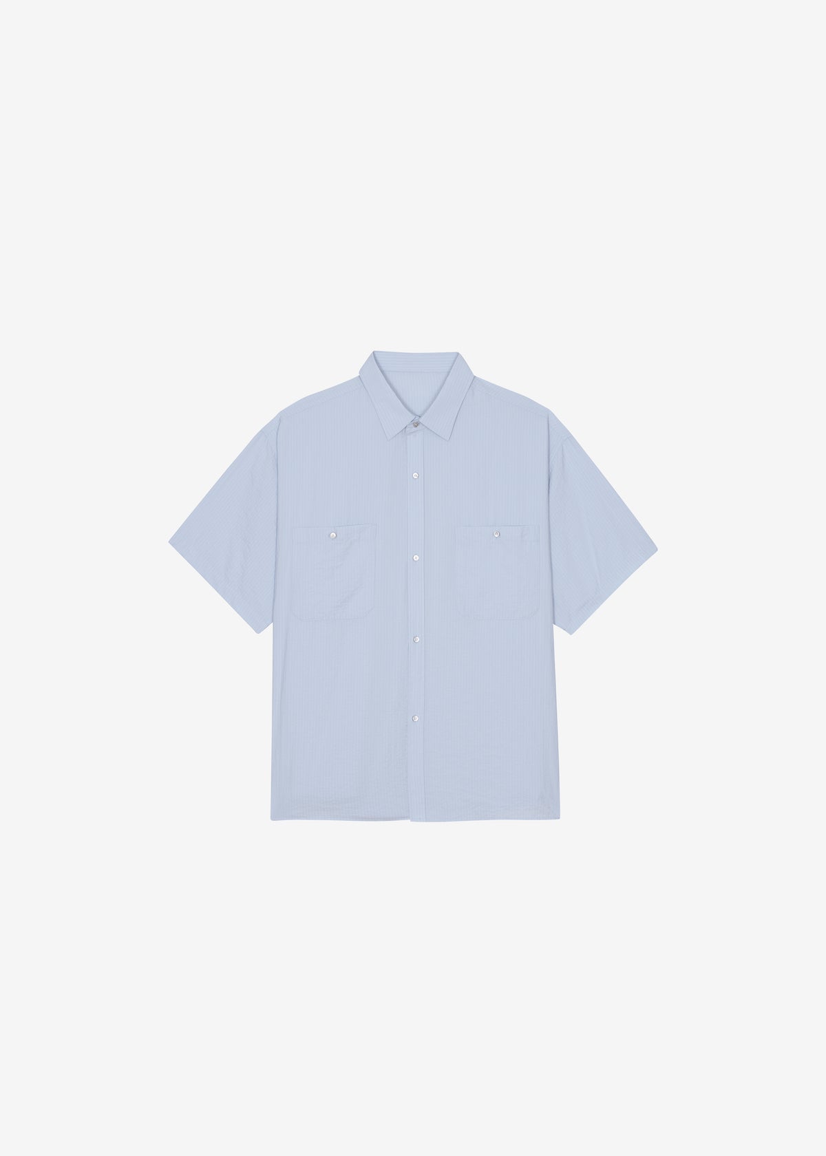 Preston Fluid Striped Shirt - Sky Blue - 7
