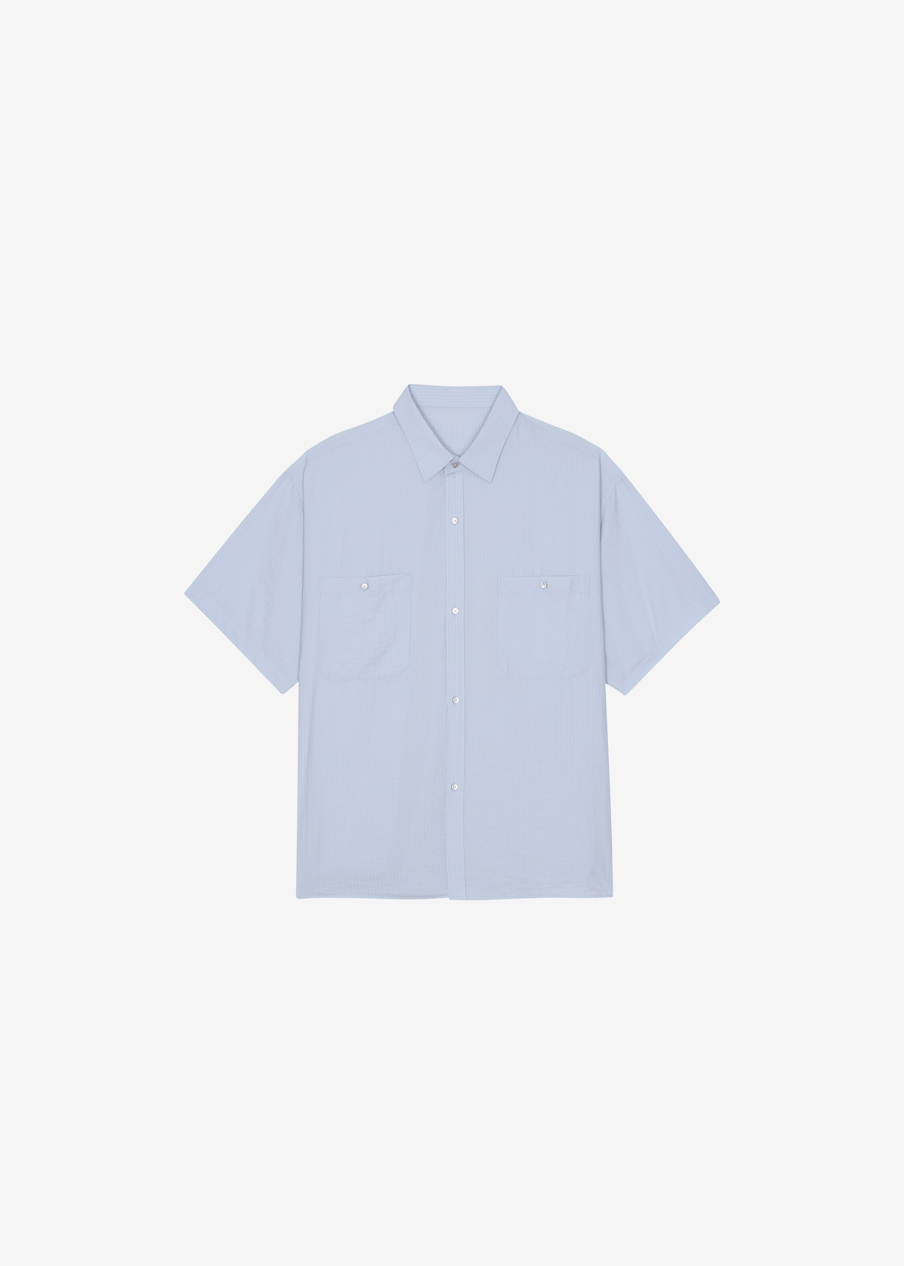 Preston Fluid Striped Shirt - Sky Blue - 7