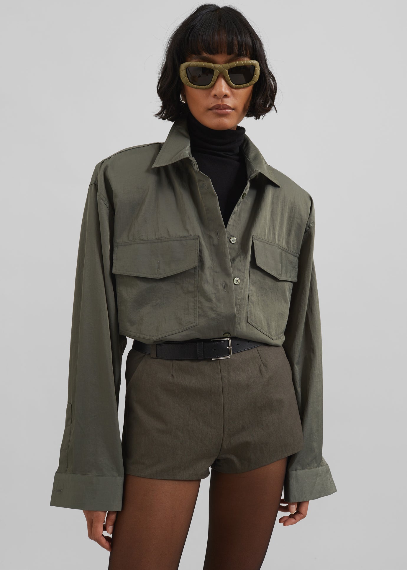 Prilly Oversized Shirt - Khaki